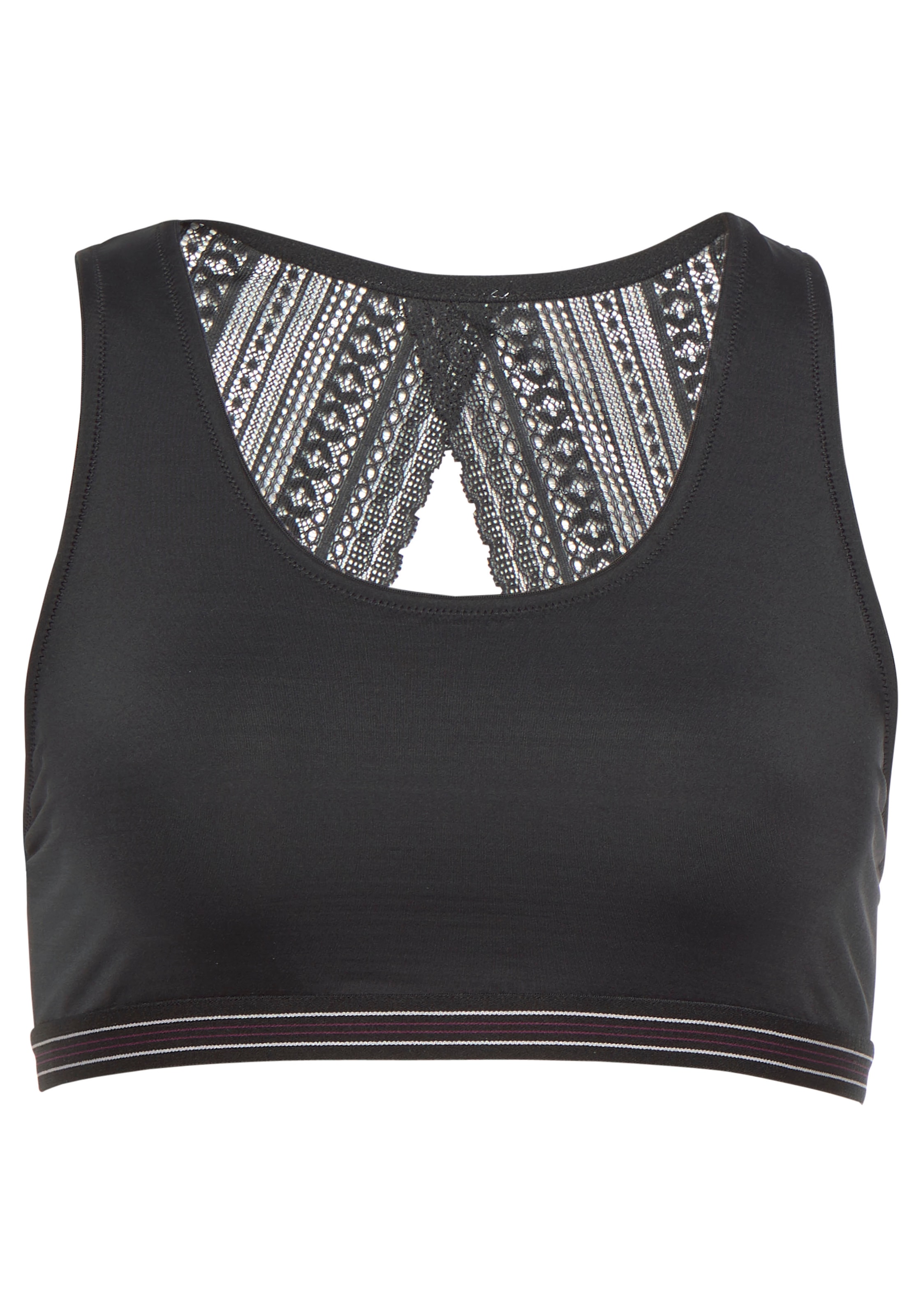 s.Oliver Bustier mit grafischer Spitze im Rücken