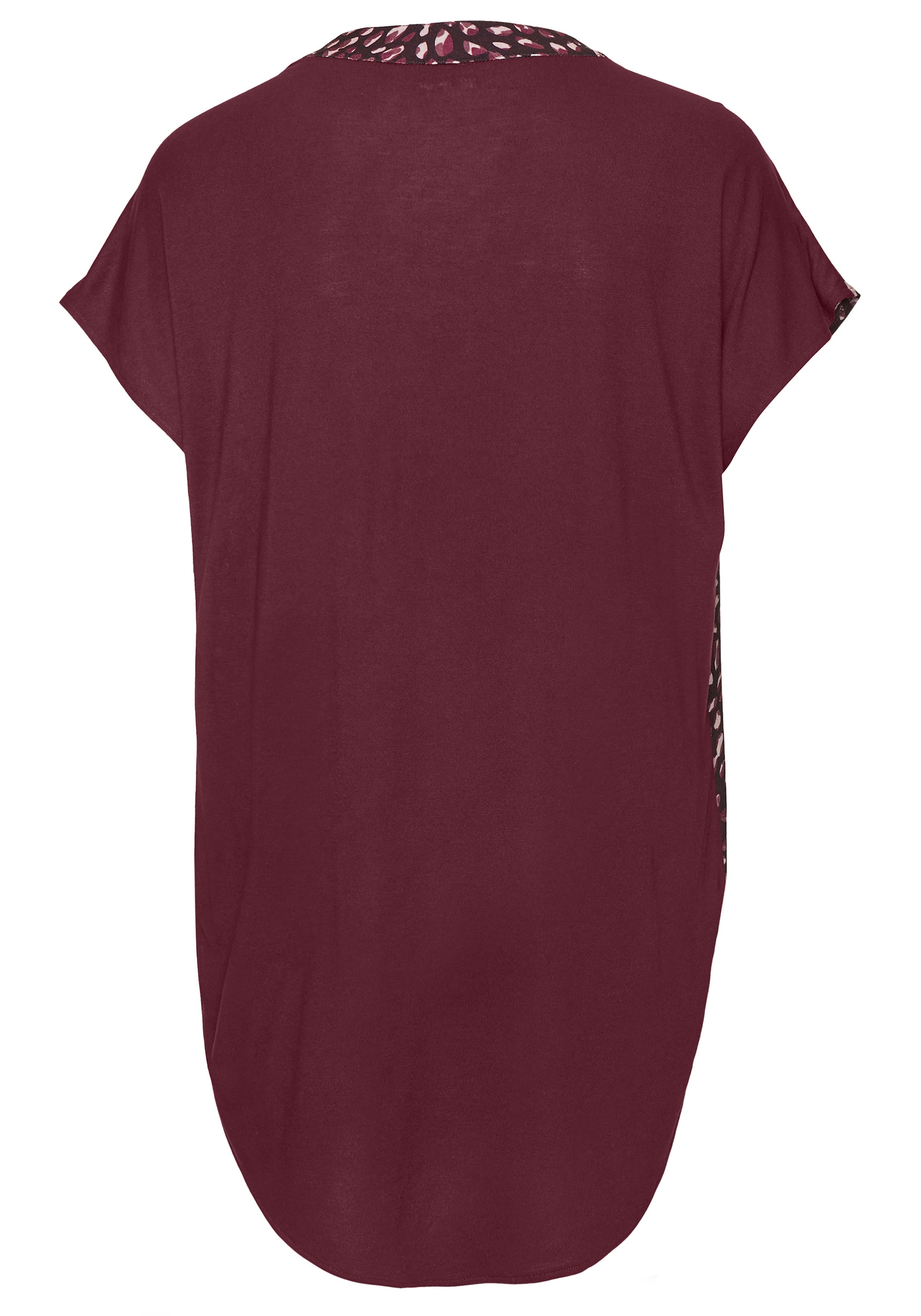 Beachtime T-shirt long aus Materialmix