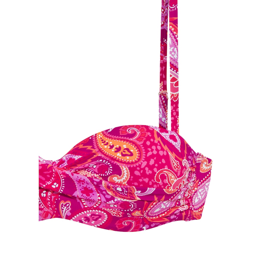 Vivance Bügel-Bandeau-Bikini-Top »Pretty«, mit modischem Paisleymuster und Wickeloptik