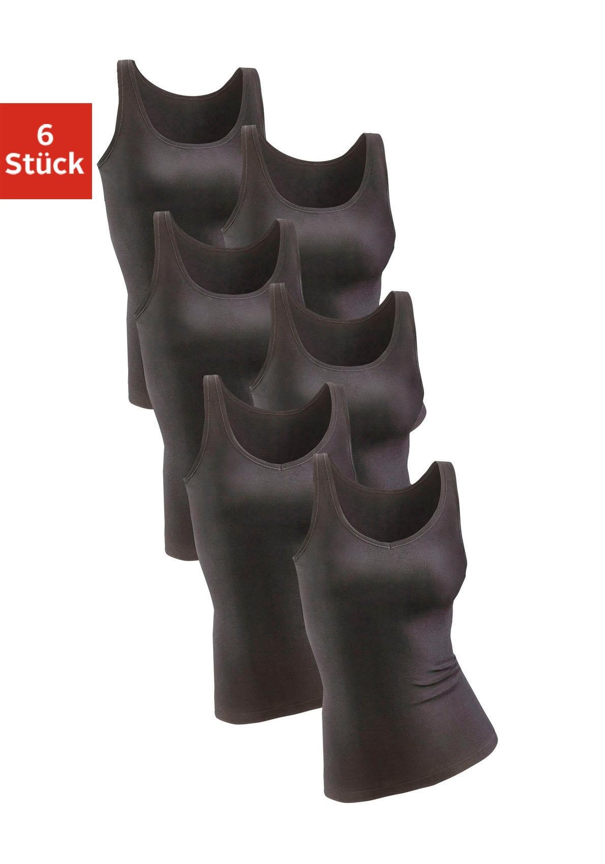 PETITE FLEUR Achselhemd, (6er-Pack), aus reiner Baumwolle, Tanktop, Unterziehshirt