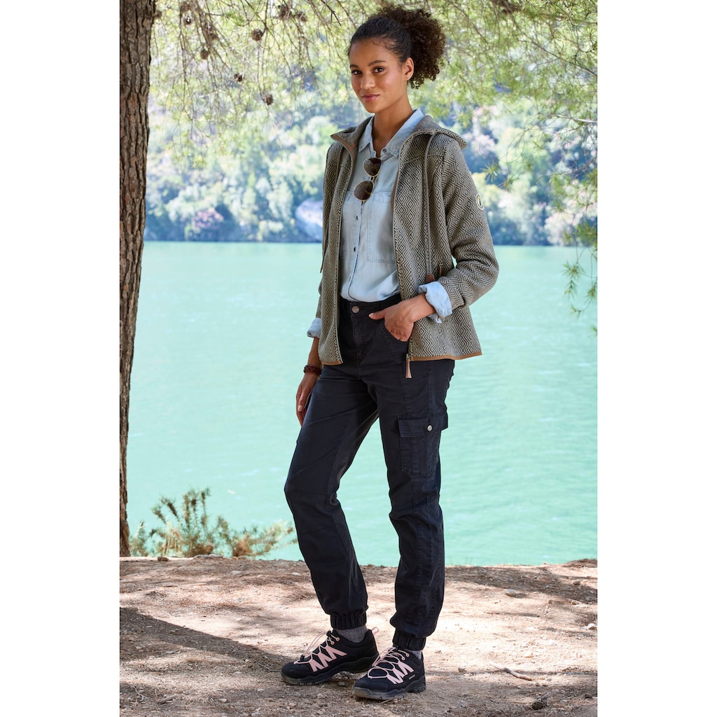 Vivance active Trekkinghose »Cargo Jeans Optik«, Baumwollmix mit Cargo Taschen