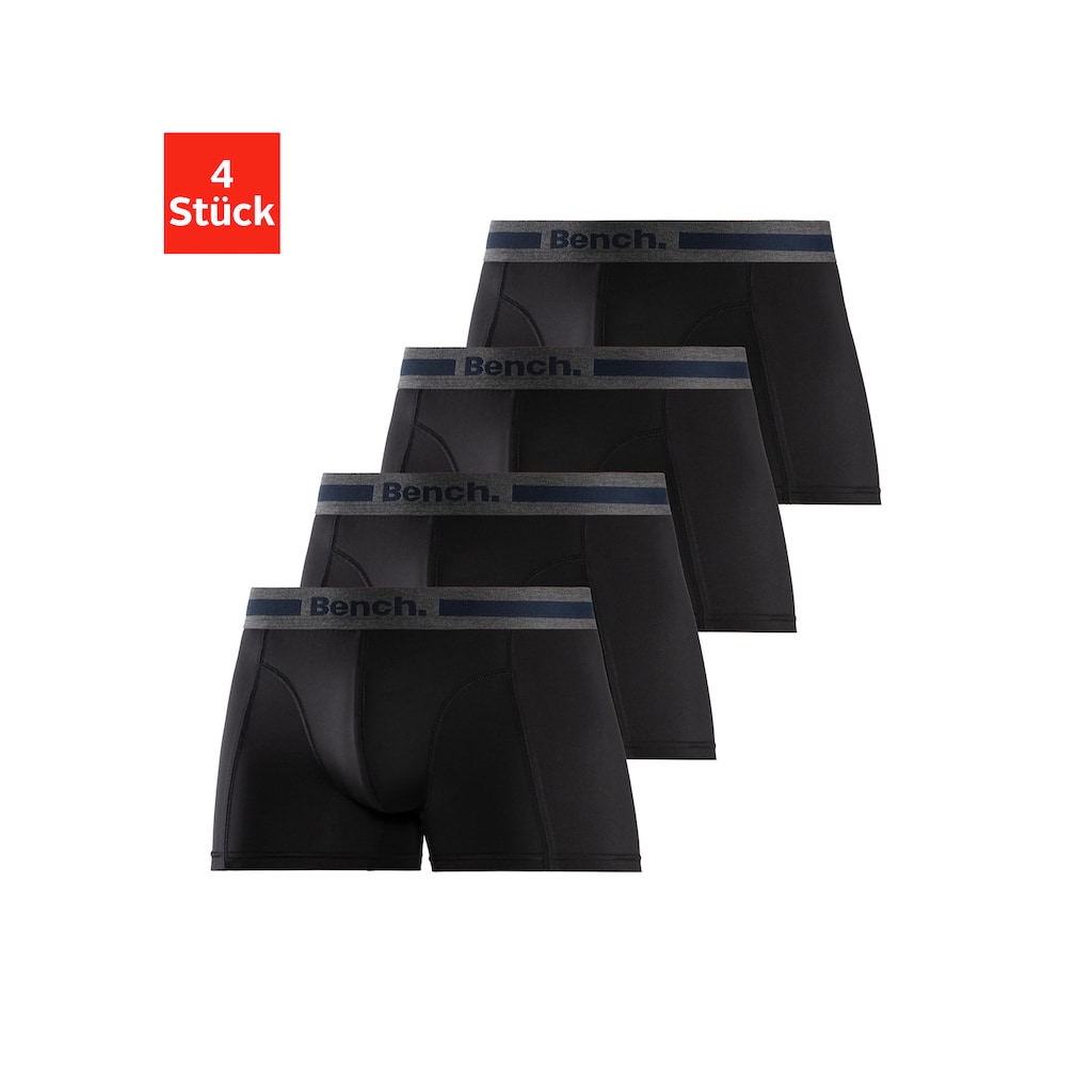Bench. Boxer »Boxershorts für Herren«, (Packung, 4 St.), Unterhosen mit Overlock-Nähten vorn