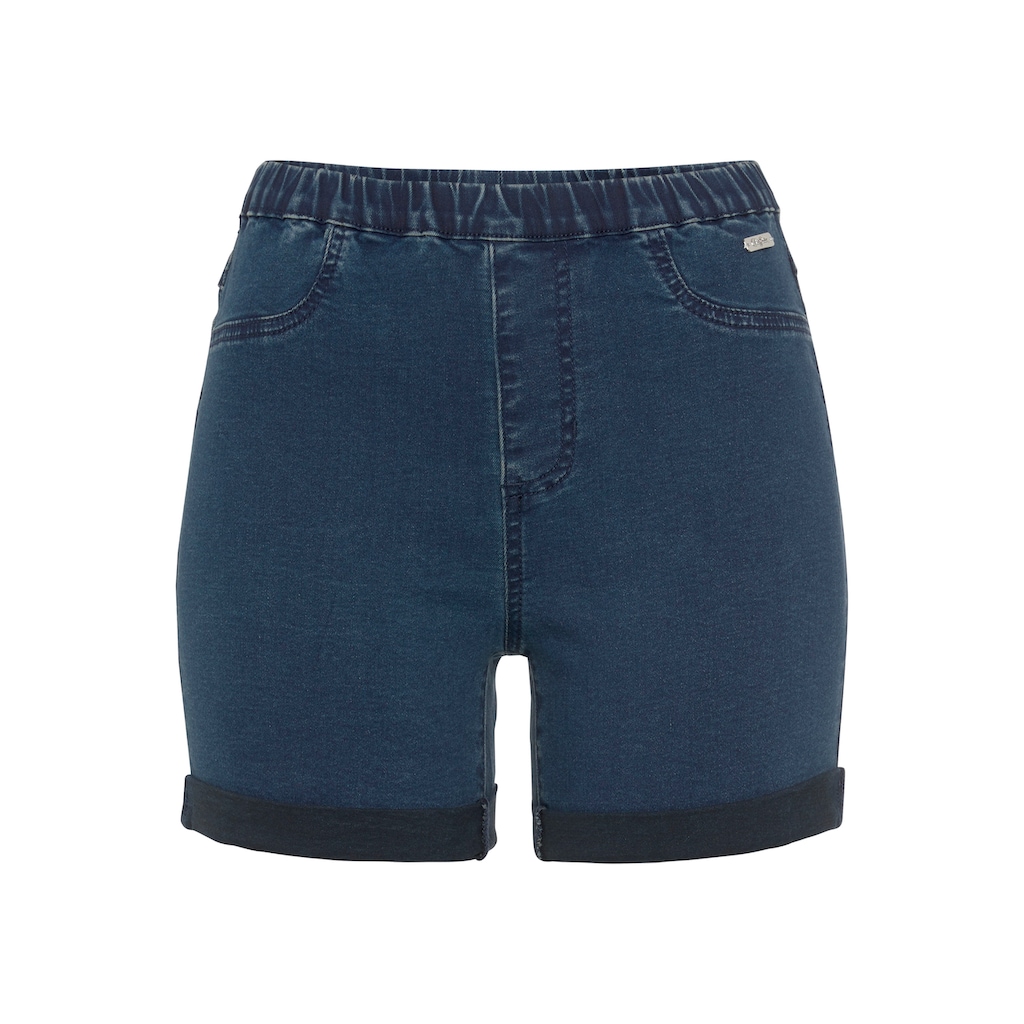 Buffalo Shorts, in elastischem Denim mit zwei Gesässtaschen