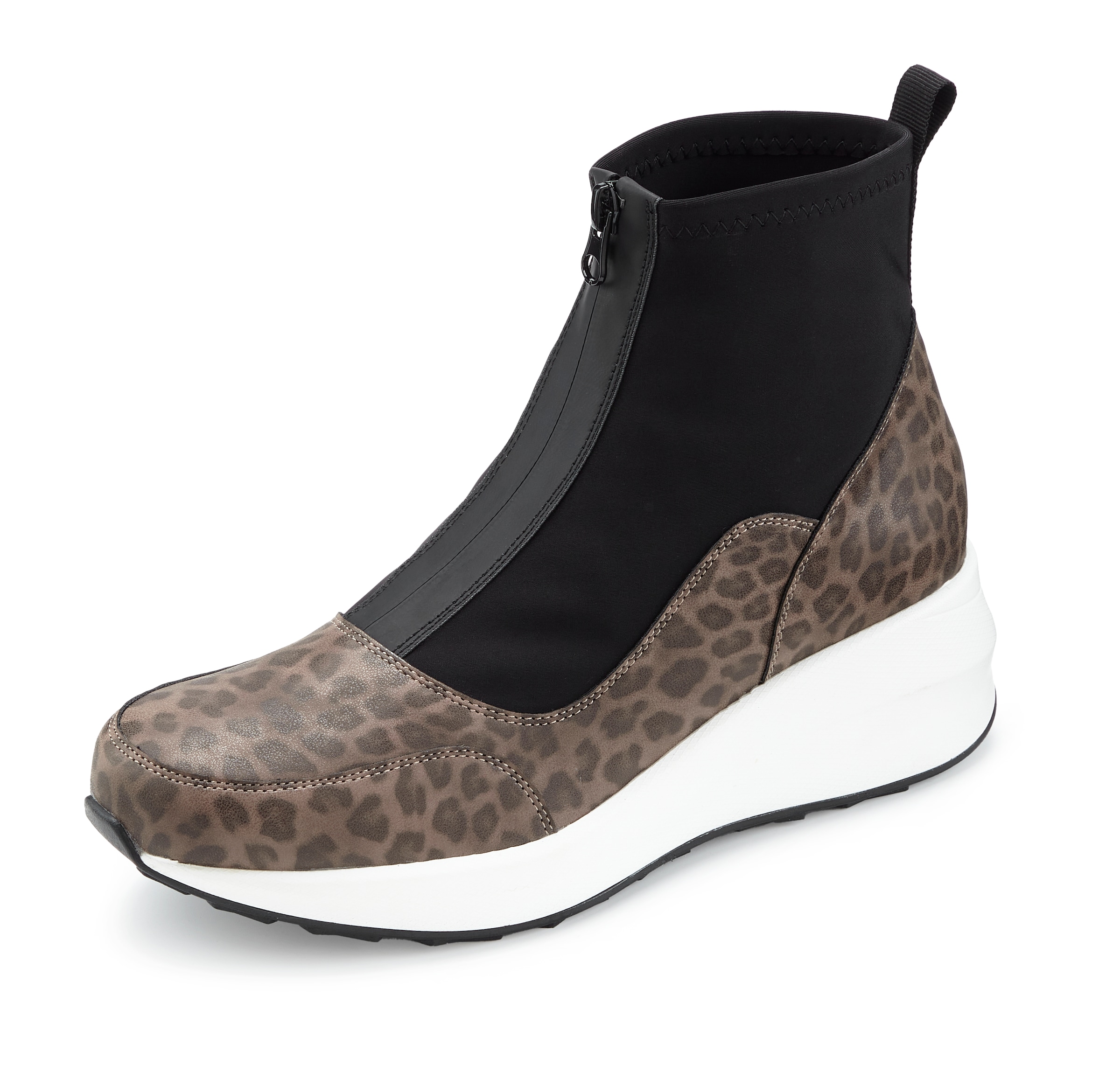 LASCANA Stiefelette »Sneaker, Keilstiefelette, Freizeitschuh«  NEU mit innenliegendem Keilabsatz und Frontreissverschluss VEGAN