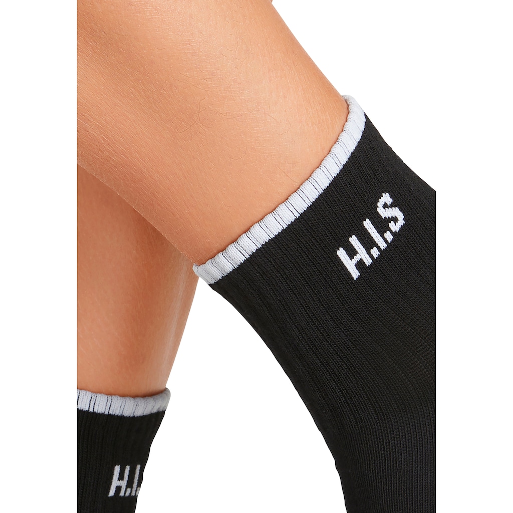 H.I.S Sportsocken, (Packung, 6 Paar), Kurzsocken mit Frottee & verstärkten Belastungszonen