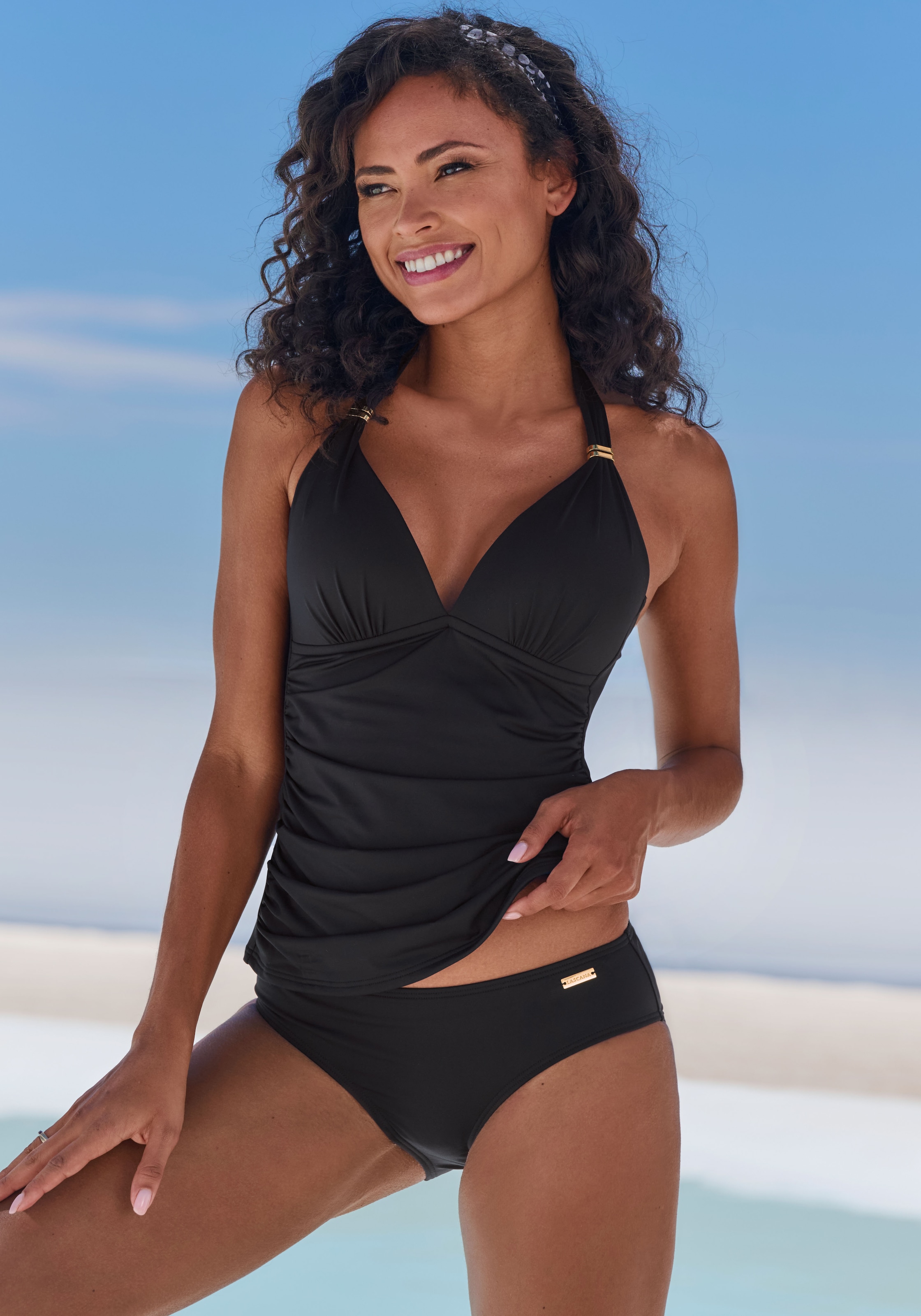 LASCANA Tankini »Toni« mit goldfarbenen Accessoires