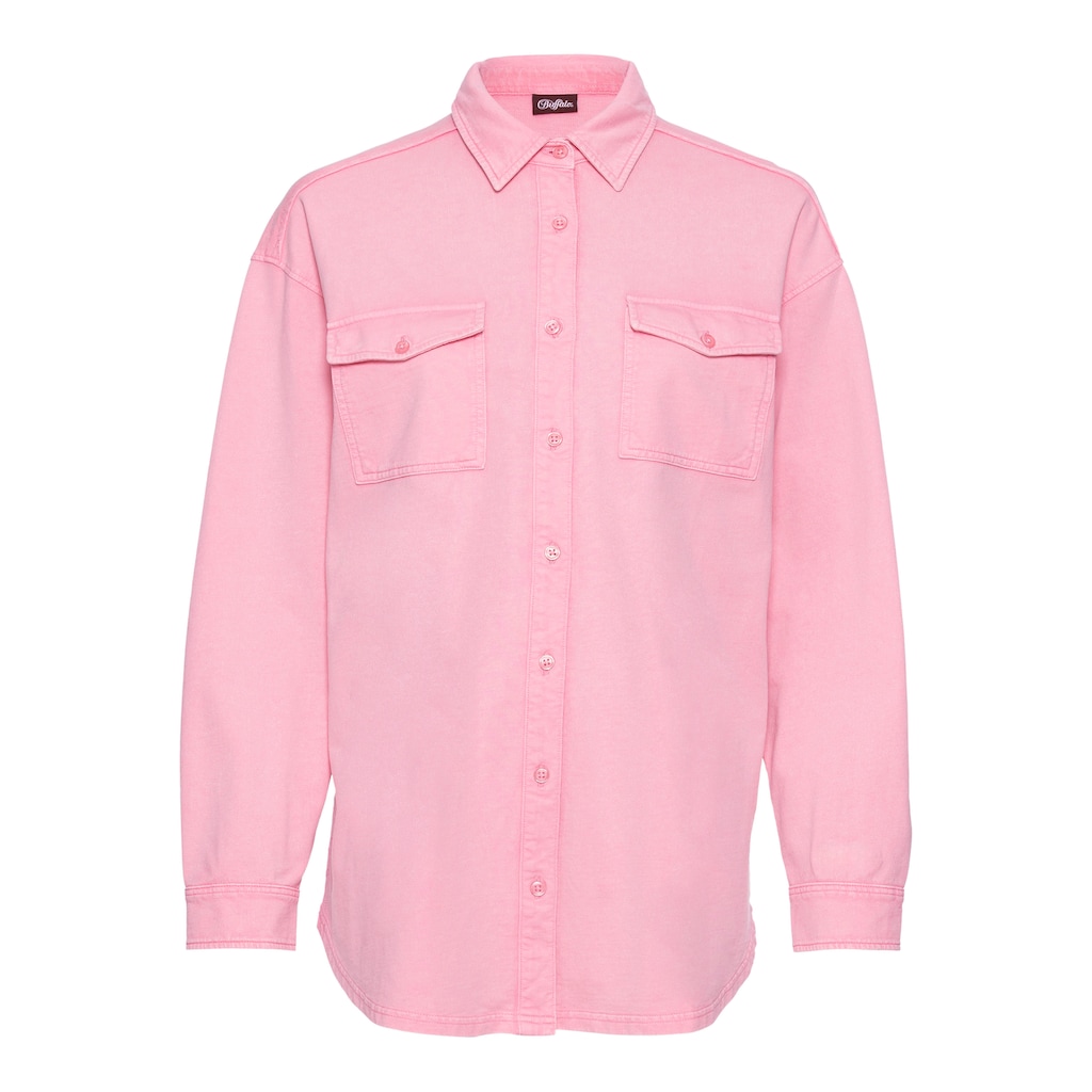 Buffalo Blusenshirt, Loungeshirt im Used-Look, Loungewear