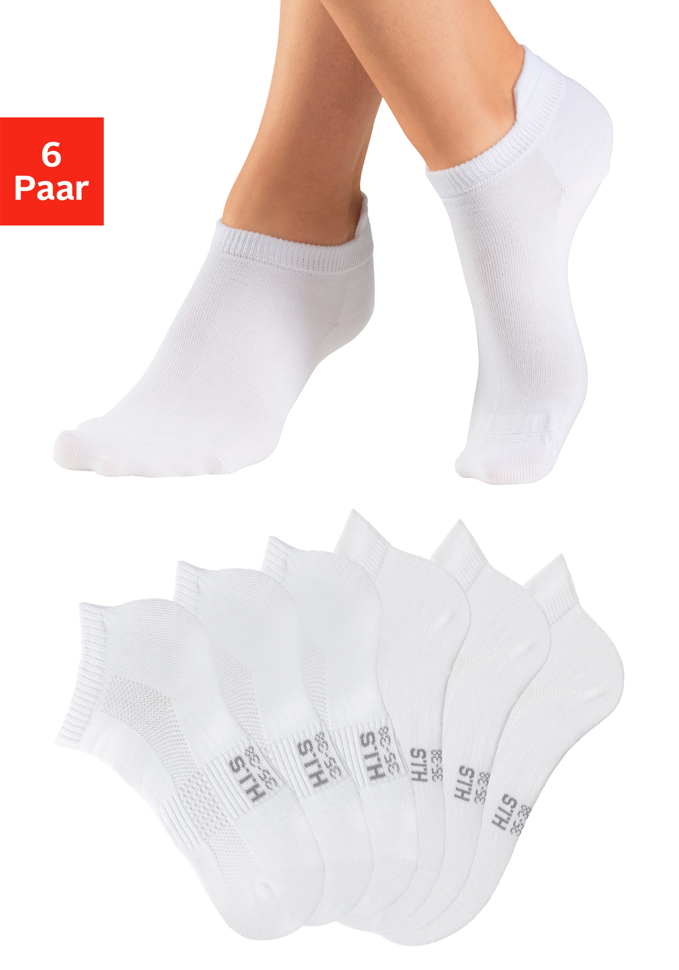 H.I.S Sportsocken Packung, 6 Stk. tlg. Kurzsocken und Sneakersocken in einem Pack