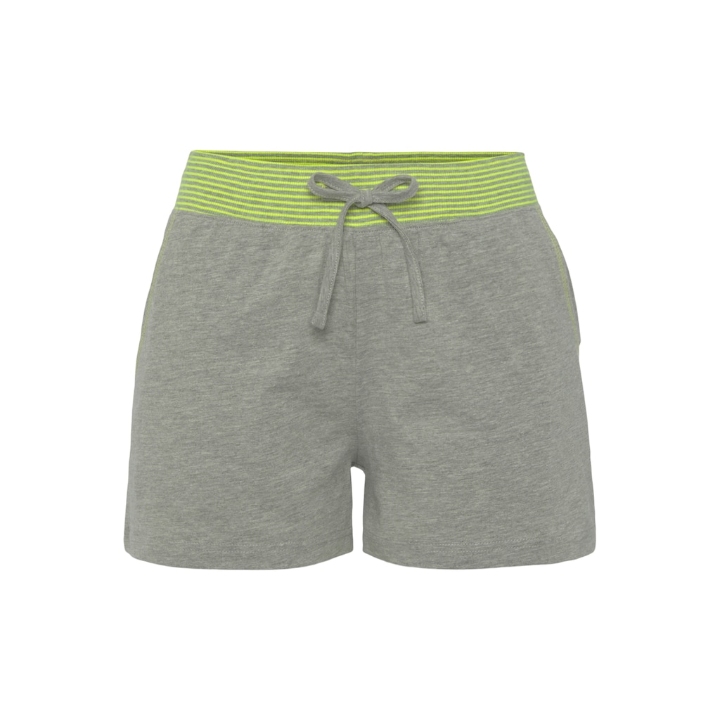 Vivance Dreams Shorty, (2 tlg.), mit dekorativen Flatlock-Nähten in Neonfarben