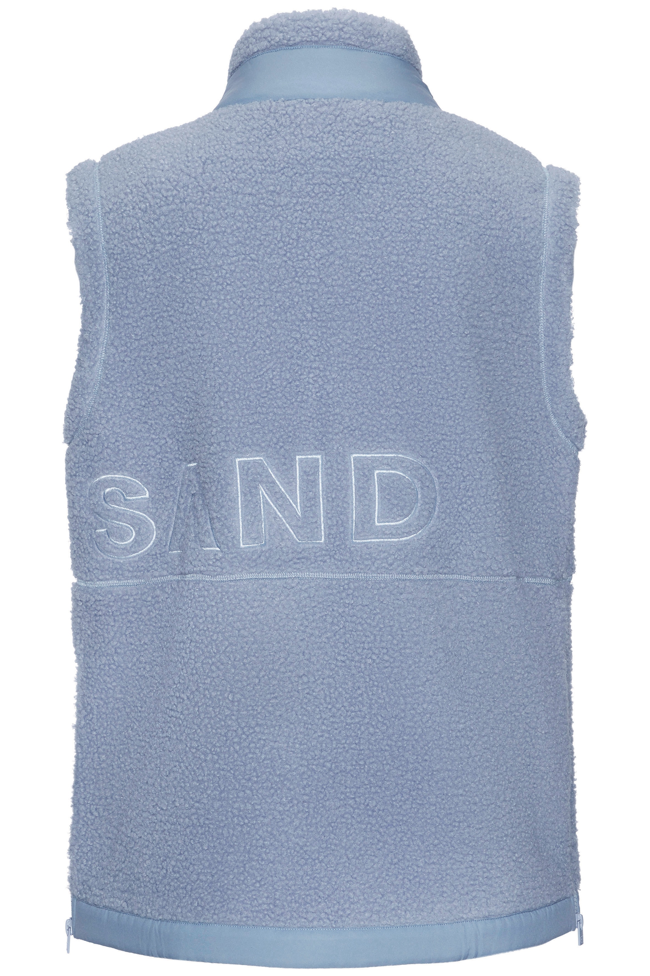 Elbsand Fleeceweste mit grosser Schriftzug-Stickerei