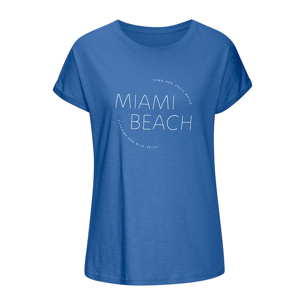 Vivance T-Shirt »mit modischem Frontprint«, aus weicher Baumwoll-Qualität