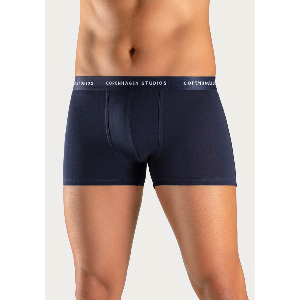 Copenhagen Studios Boxer »Boxershorts für Herren«, (3 St.), mit farbigem Logo-Bund