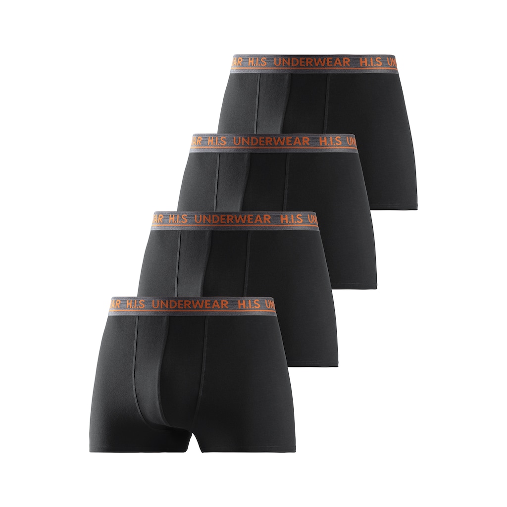 H.I.S Boxer »Boxershorts für Herren«, (Packung, 4 St.), mit bequemem Stretchbündchen