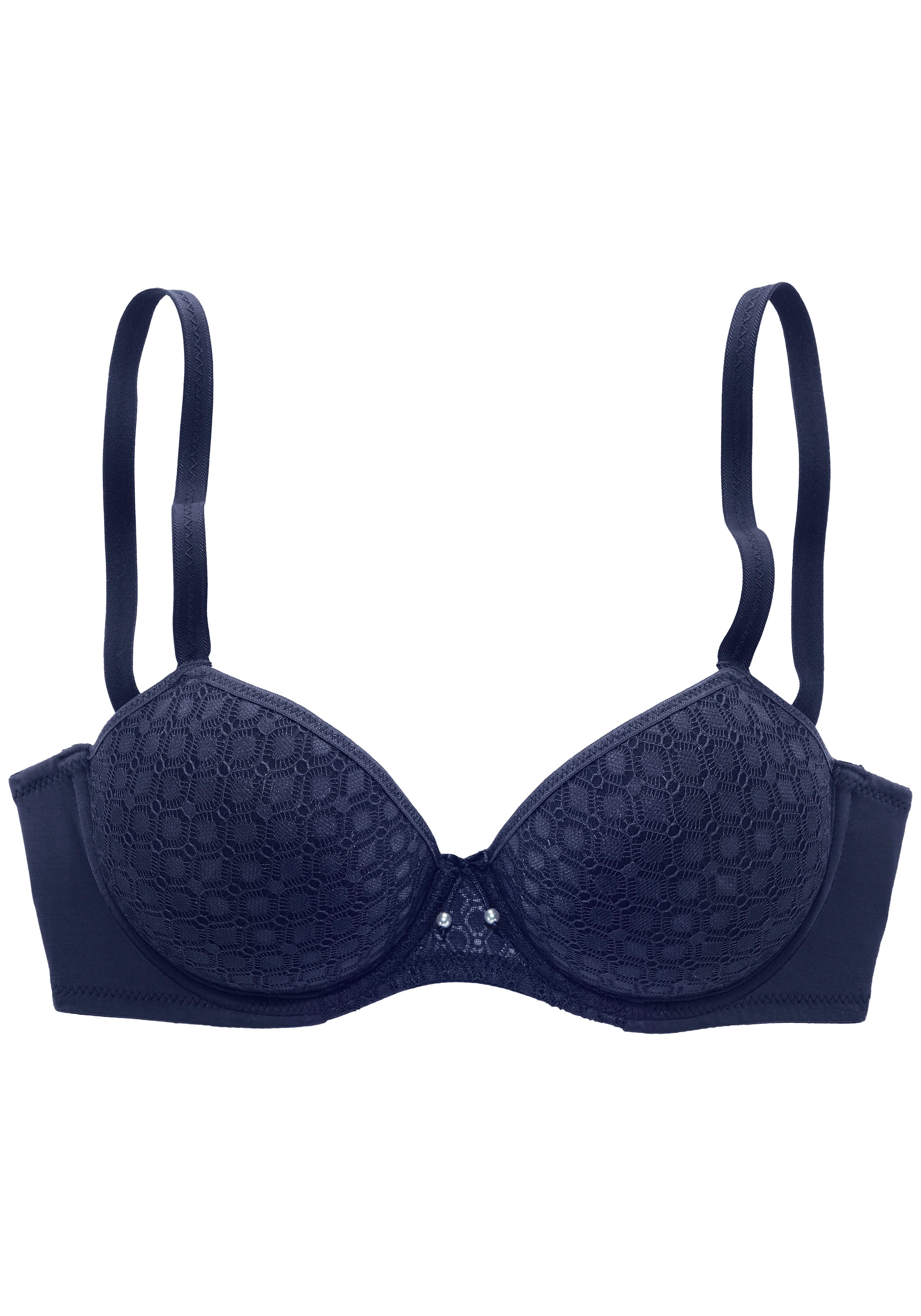 LASCANA Schalen-BH, mit Spitze über nahtlosen Cups, auf Formbügel, Dessous