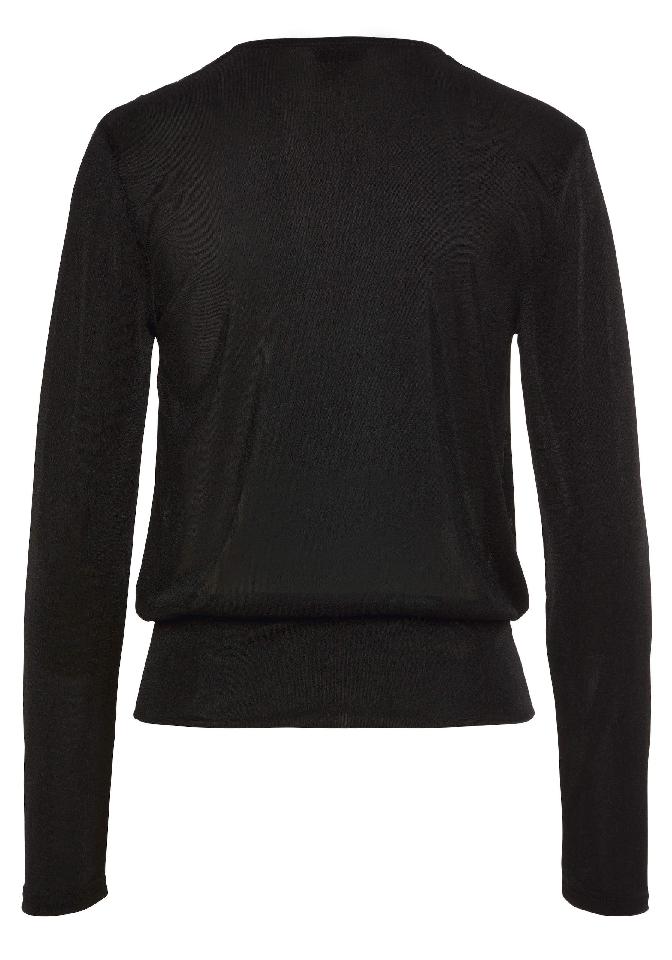 LASCANA Langarmshirt, aus glänzender Qualität