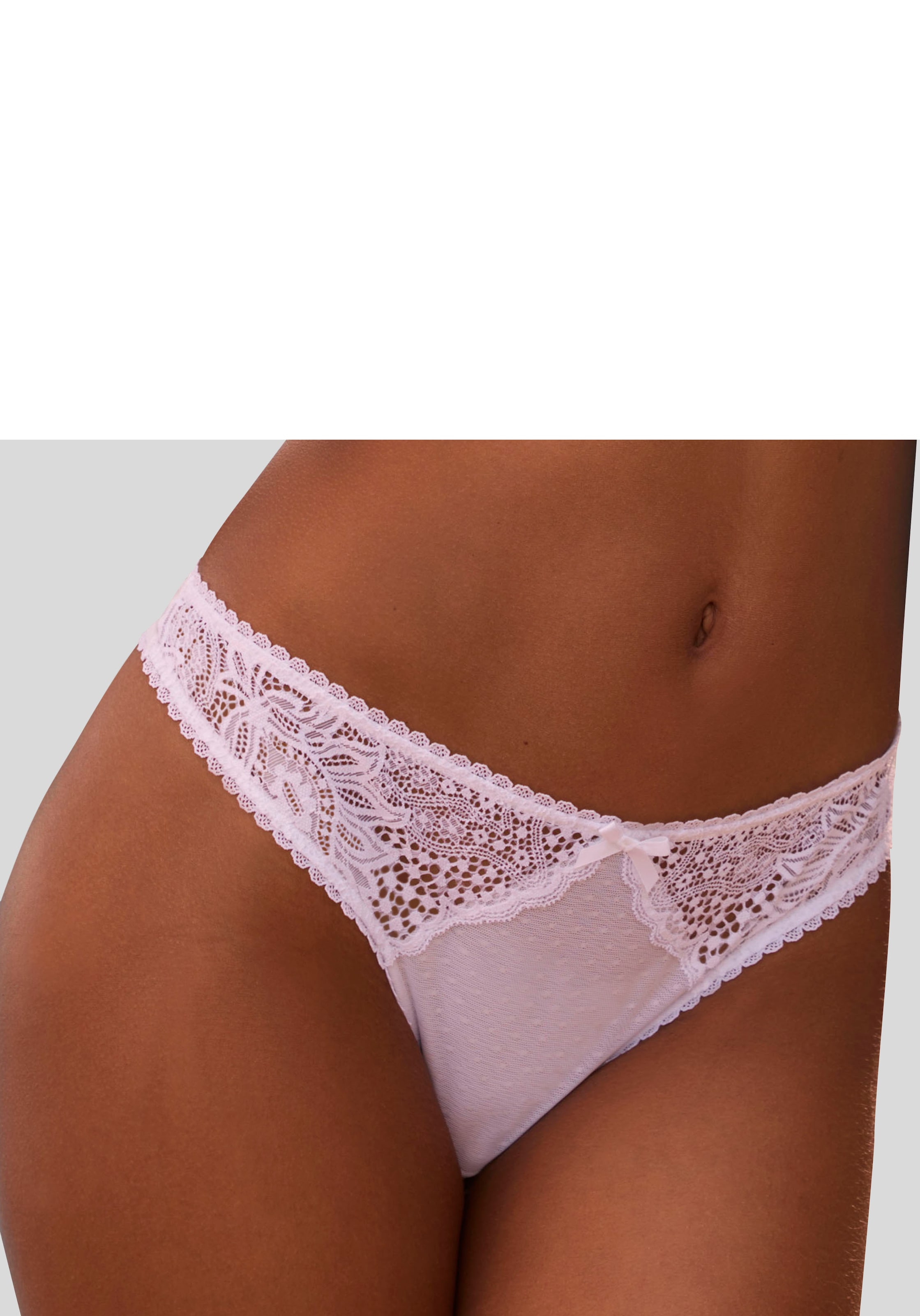Vivance String, mit seitlichen Spitzeneinsätzen in blumiger Optik
