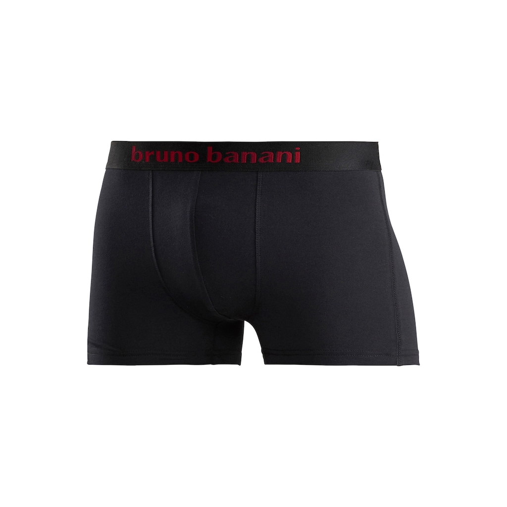 Bruno Banani Boxer »Boxershorts für Herren«, (Packung, 4 St.), mit farbigen Marken-Schriftzug am Bündchen
