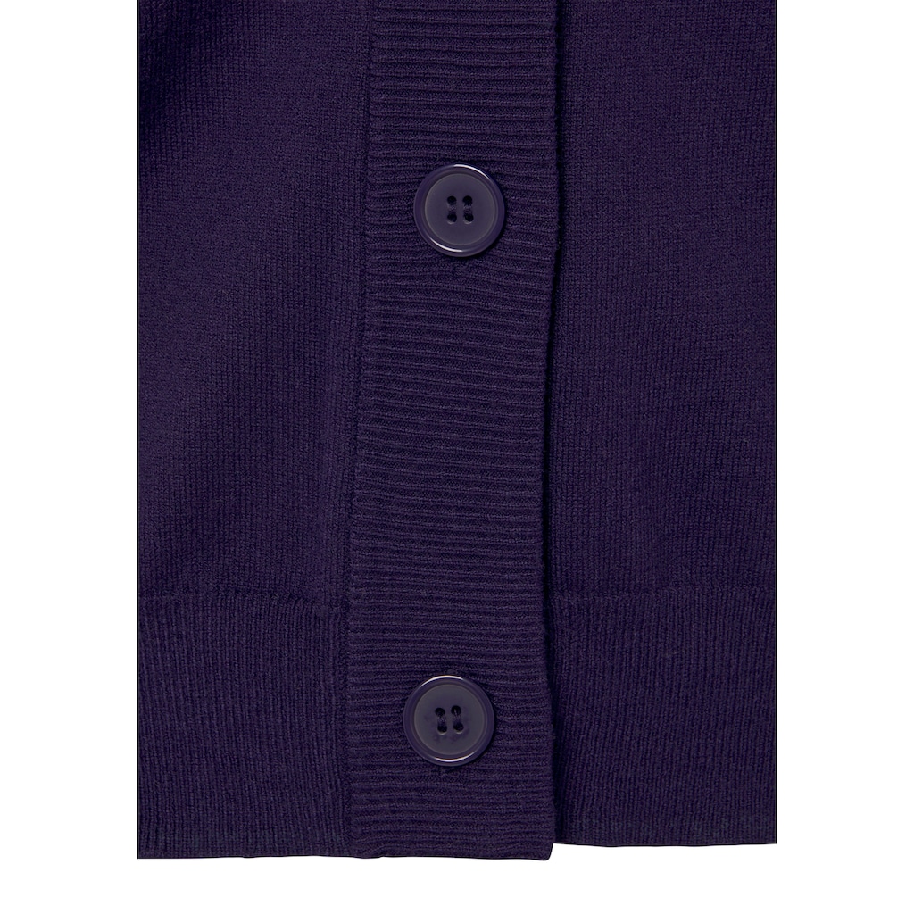 LASCANA Strickjacke, in kurzer Form, Loungewear