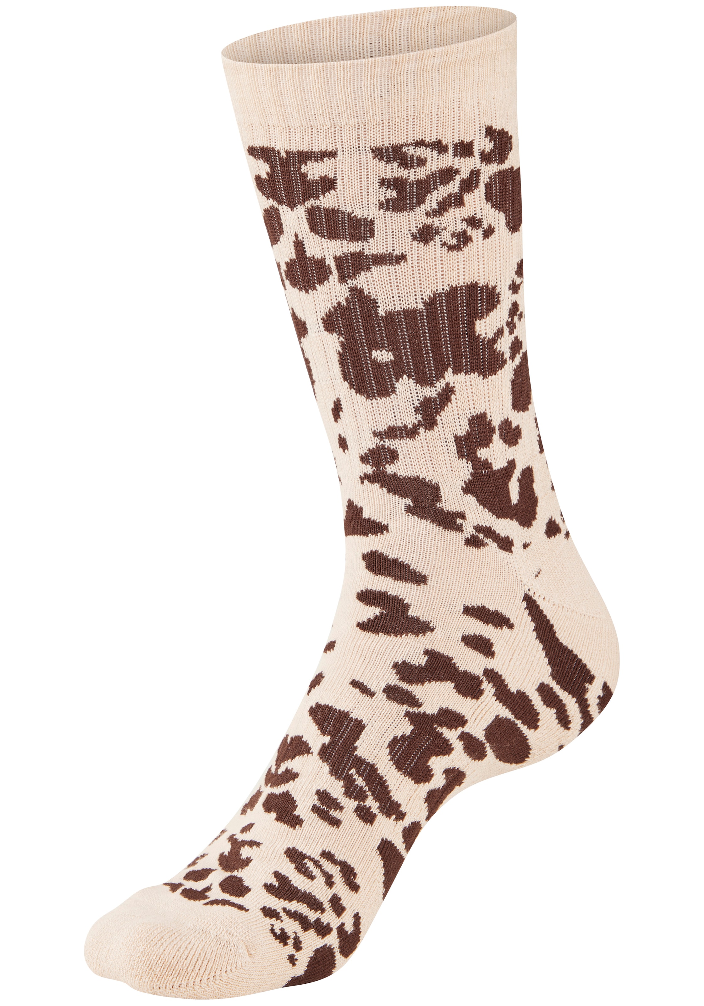 Buffalo Chaussettes de tennis »Damen Fussfrottee Sportsocken; modisch« Paquet, 5 Couple tlg. dans différents motifs animaliers