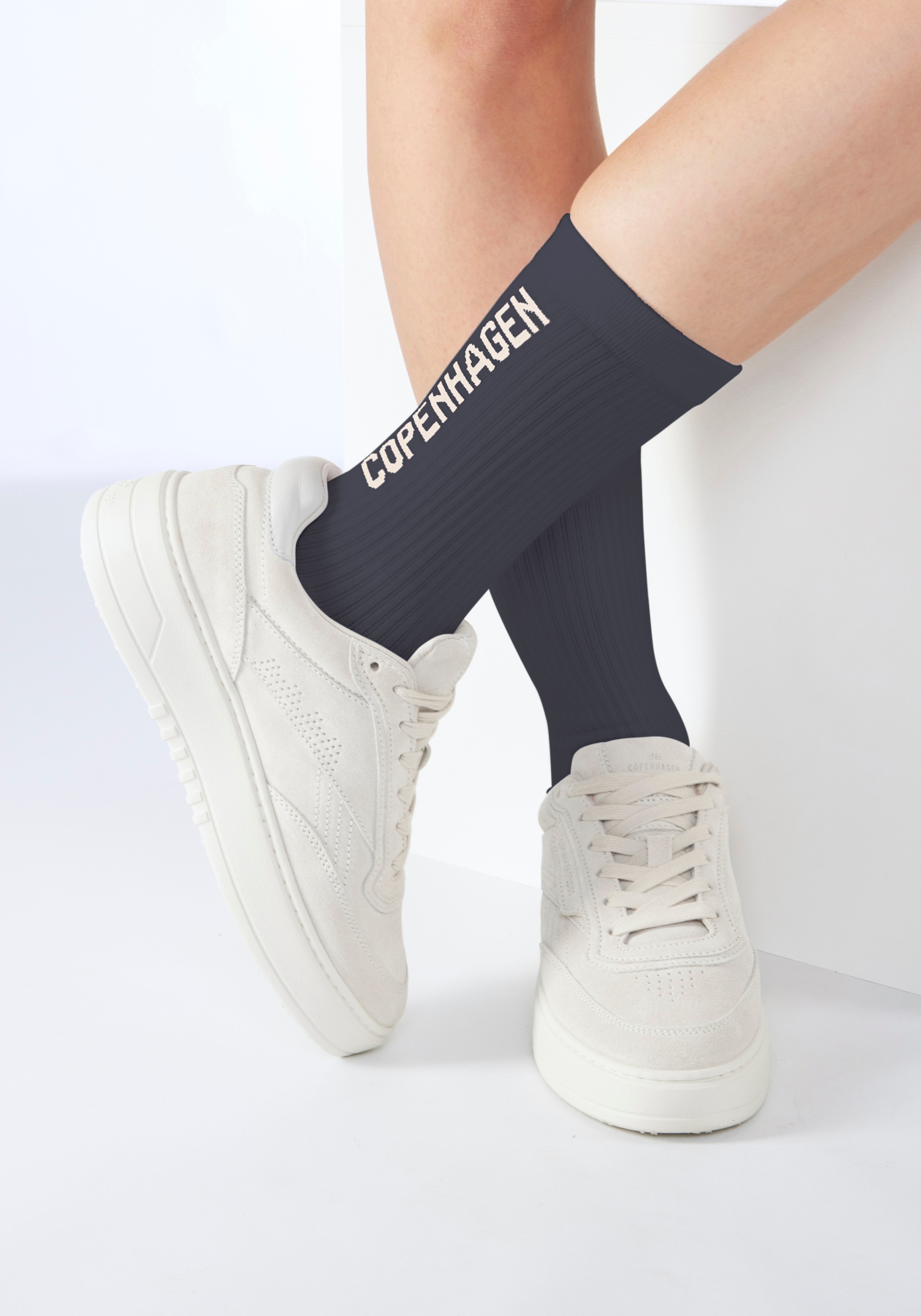 Copenhagen Studios Tennissocken, (Packung, 3 Paar), mit grossem Schriftzug