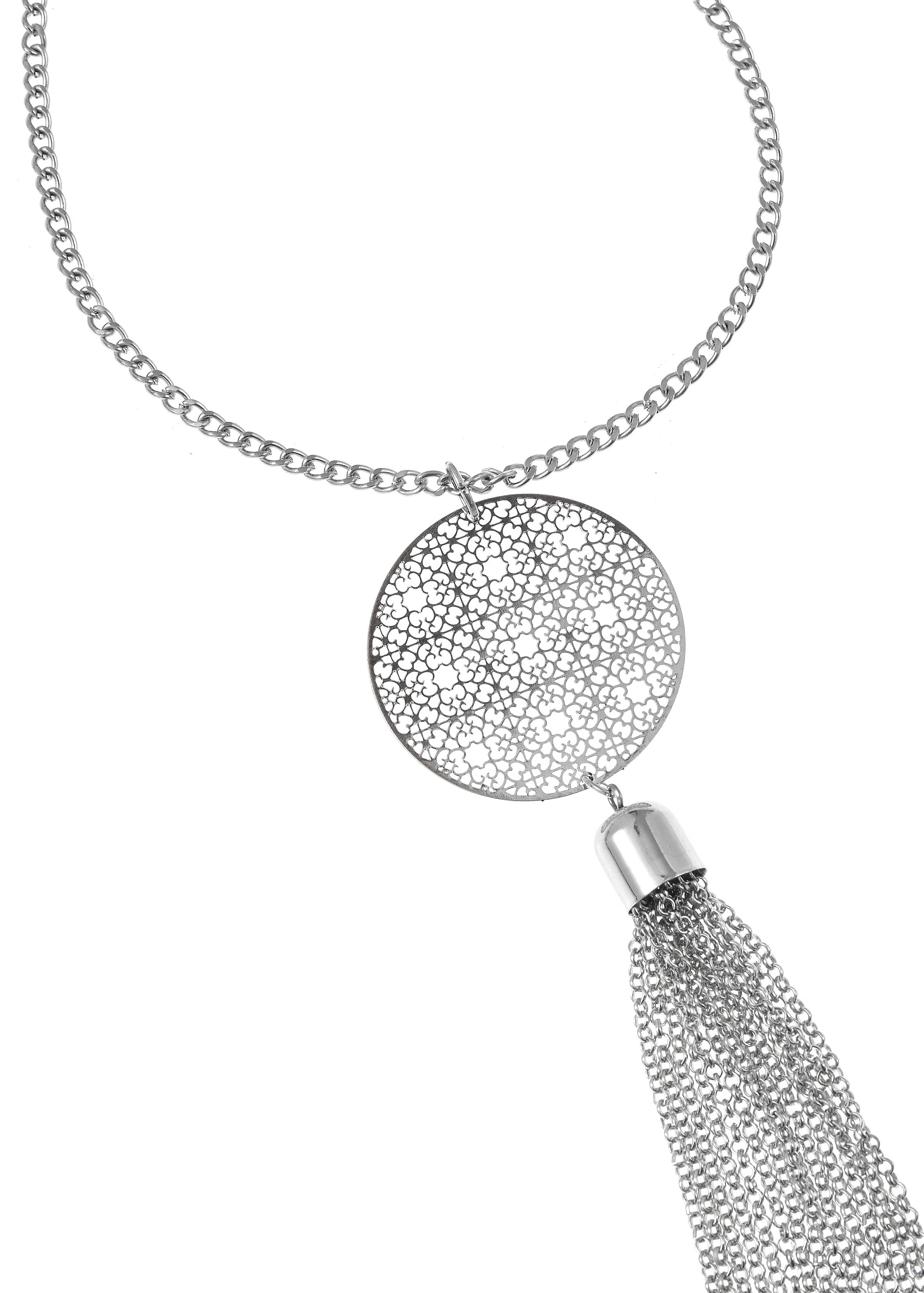 LASCANA Lange Kette »Halskette mit Traumfänger Anhänger«, mit Ornament und Tassel, Kette mit Anhänger, Halsschmuck