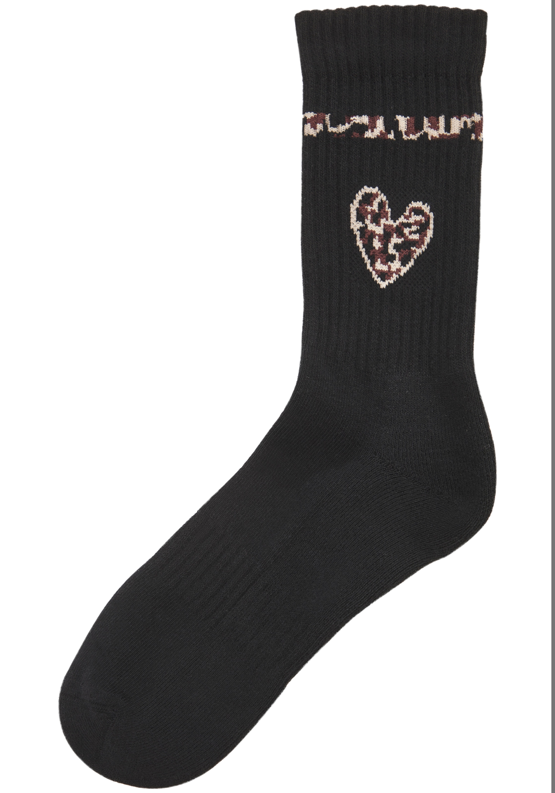 Buffalo Chaussettes de tennis »Damen Fussfrottee Sportsocken; modisch« Paquet, 5 Couple tlg. dans différents motifs animaliers