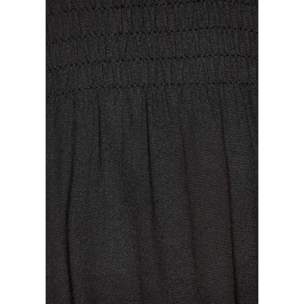 LASCANA Minikleid, mit verstellbarem Ausschnitt und gesmokter Taille