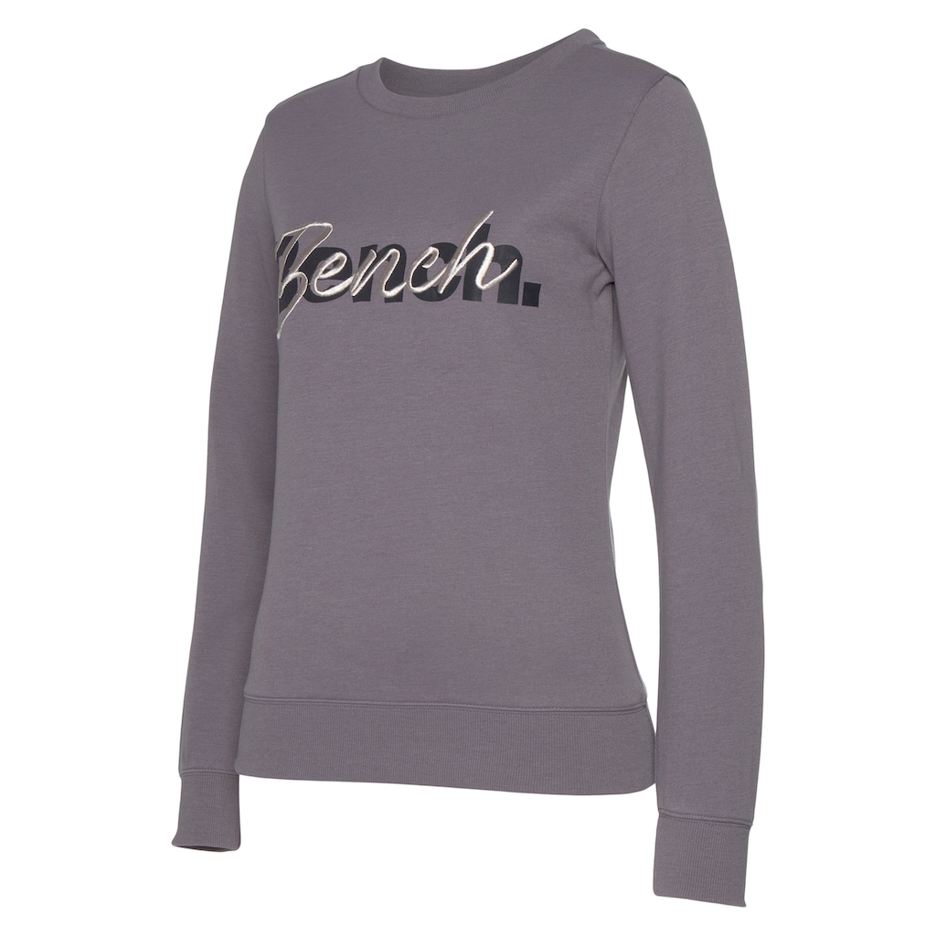 Bench. Loungewear Sweatshirt, mit Logodruck und Stickerei, Loungeanzug
