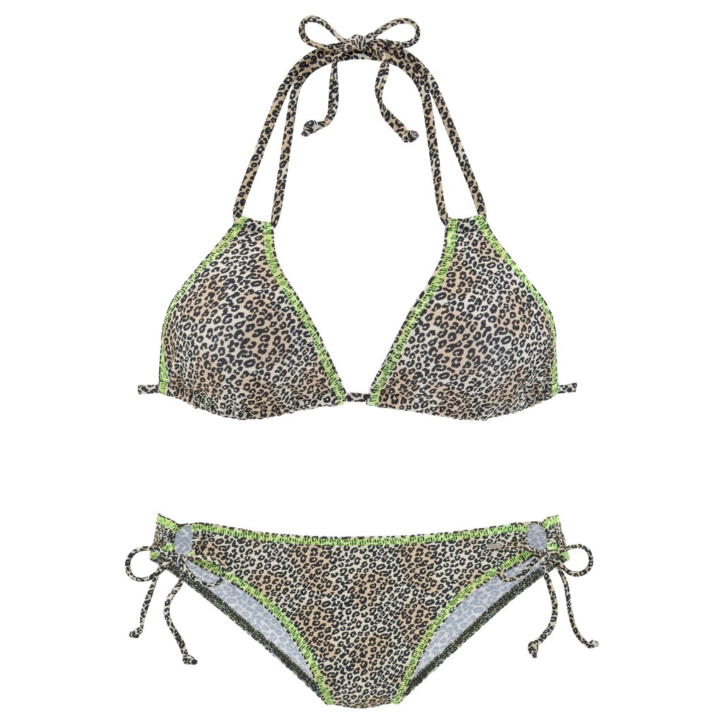 Buffalo Triangel-Bikini, mit neonfarbiger Ziernaht