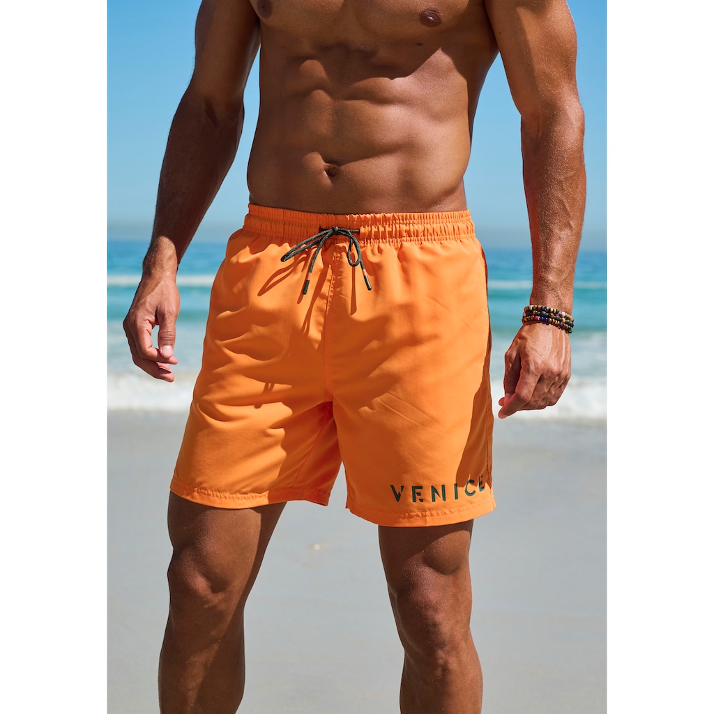 Venice Beach Badeshorts, seitliche Eingrifftasche mit Reissverschluss