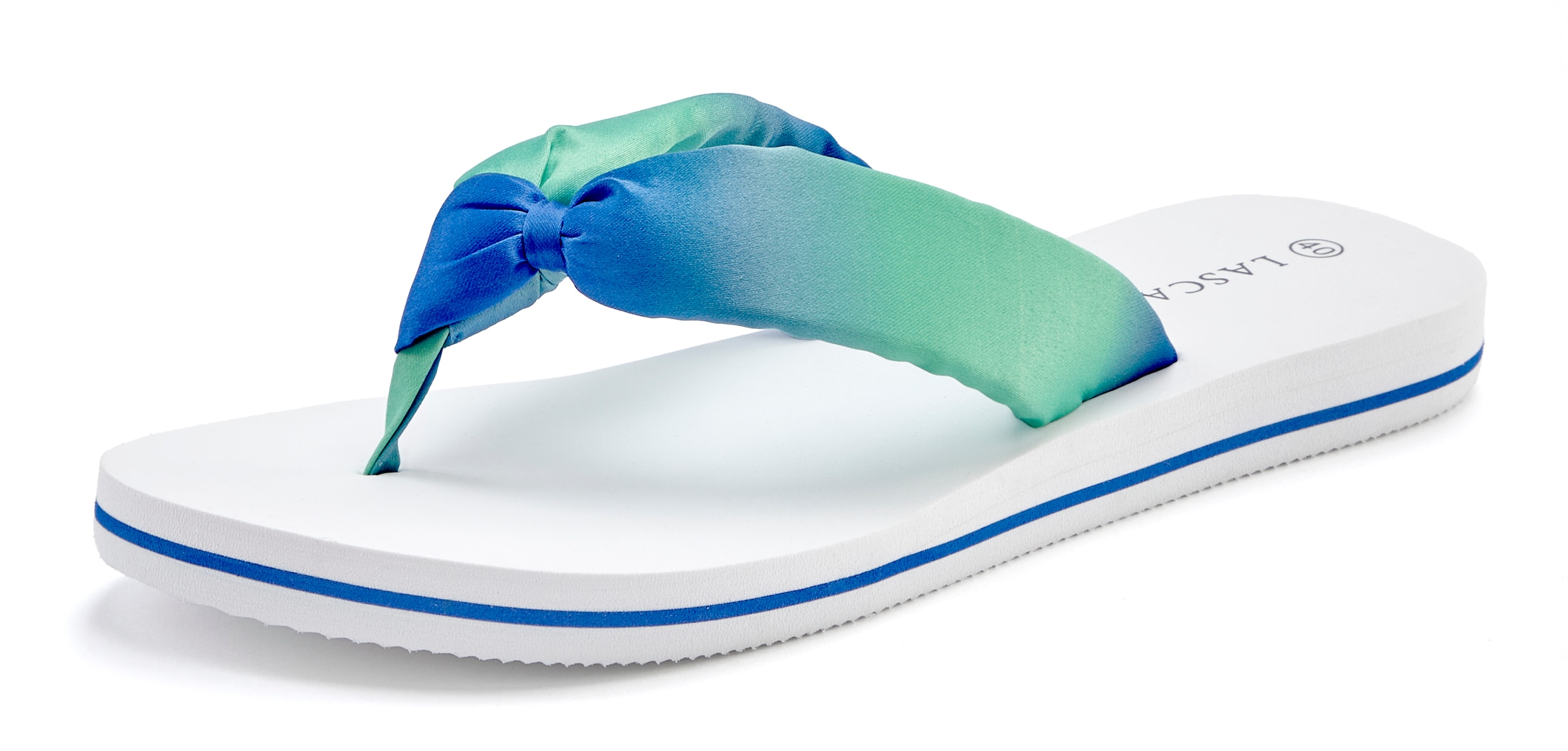 LASCANA Badezehentrenner, Sandale, Pantolette, Badeschuh ultraleicht mit softem Band VEGAN