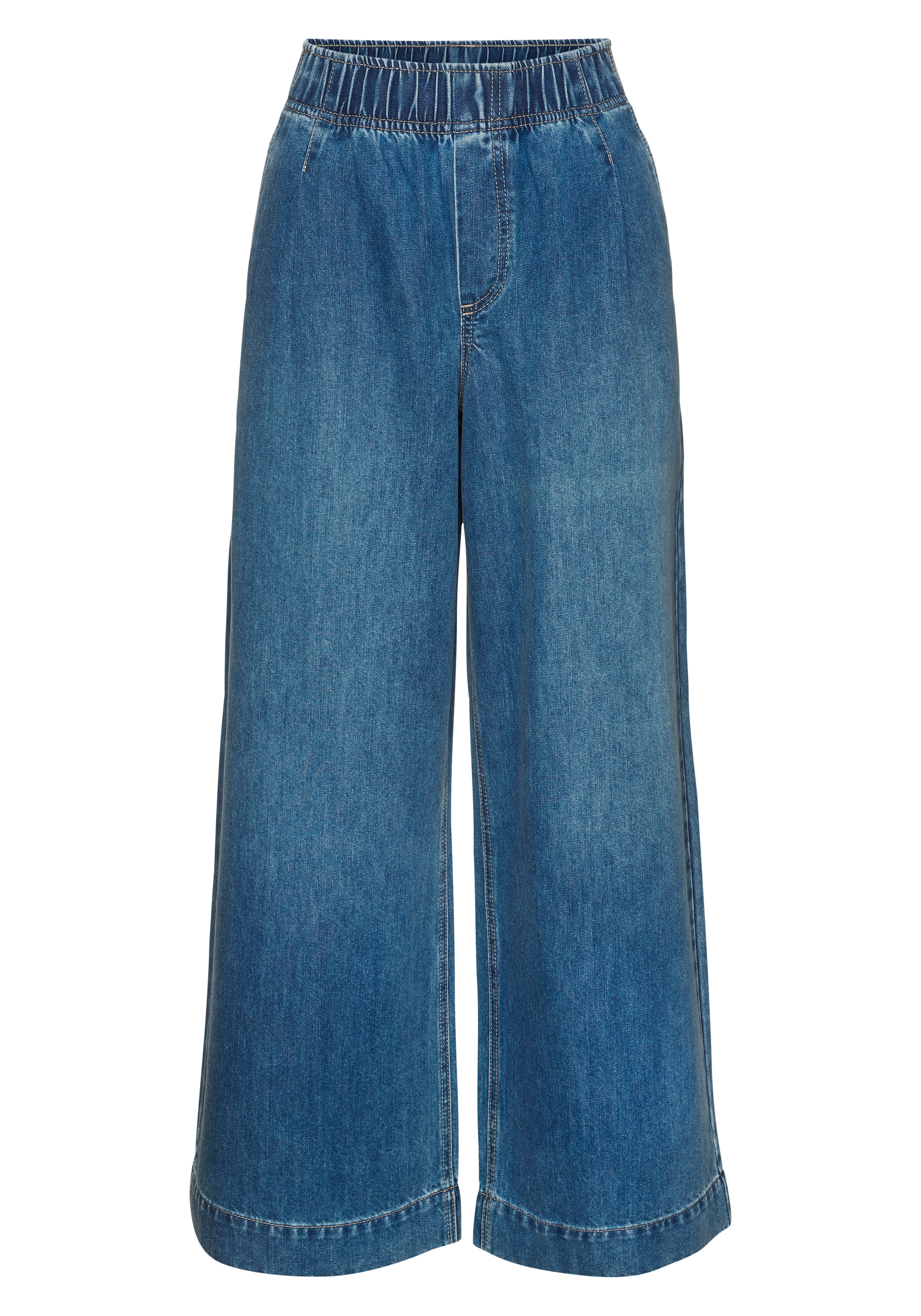 Buffalo Schlupfhose  mit Kontrastnähten, modische Jeans, weites Bein