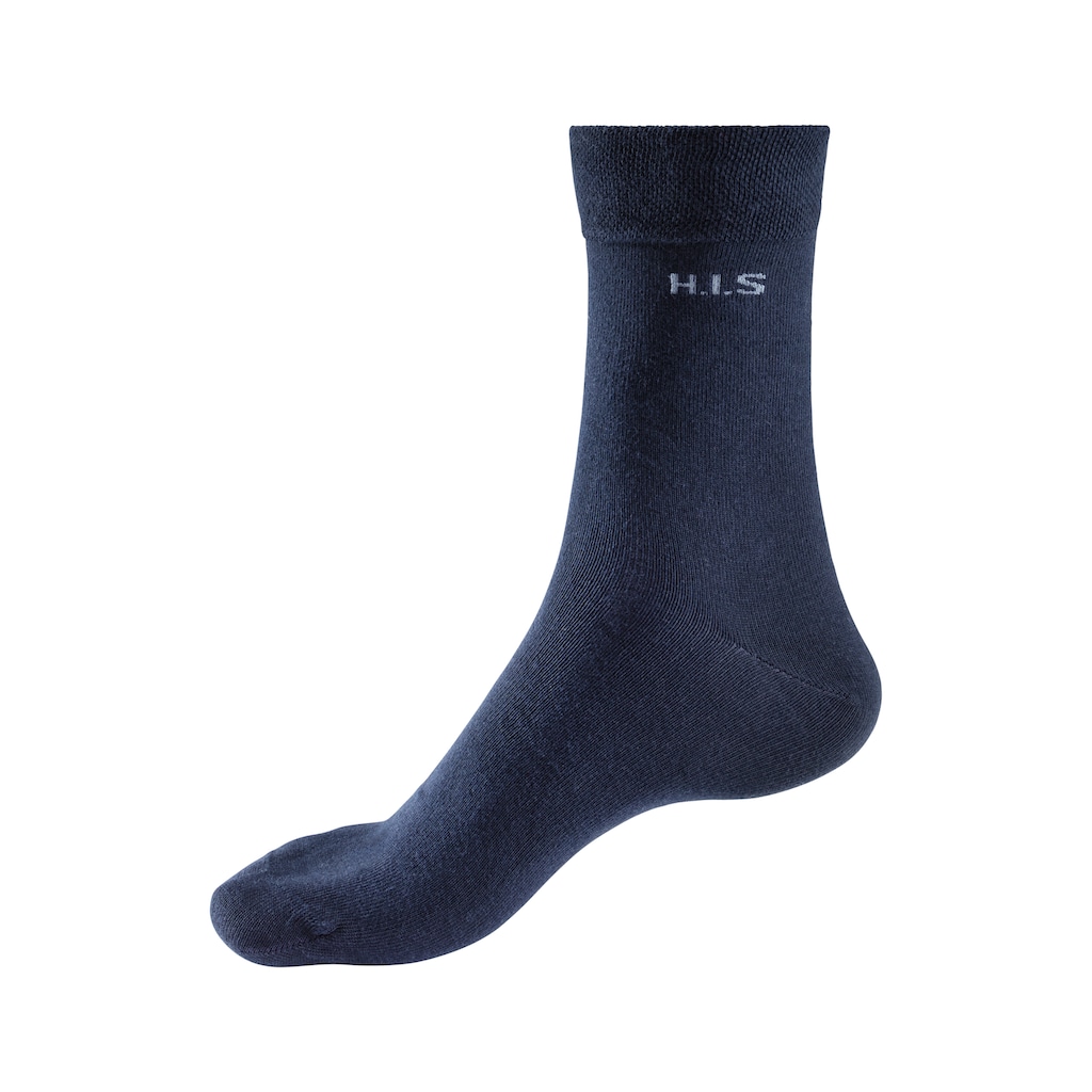 H.I.S Socken, (Packung, 4 Paar), mit druckfreiem Bündchen