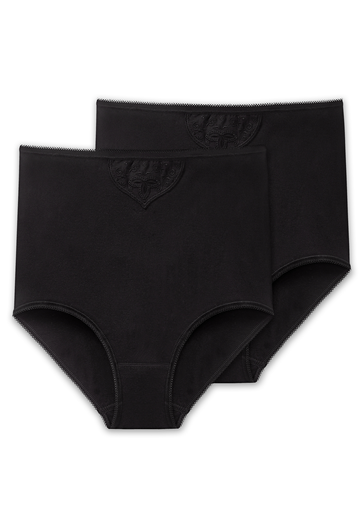 Schiesser Maxislip »"Cotton Essentials"« 2er Pack,  mit zarten Stickerei-Motiven