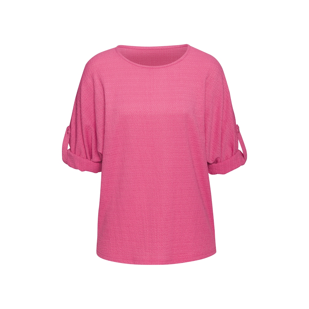 Vivance 2-in-1-Shirt »zum Krempeln«, aus bügelfreier Crêpe-Qualität