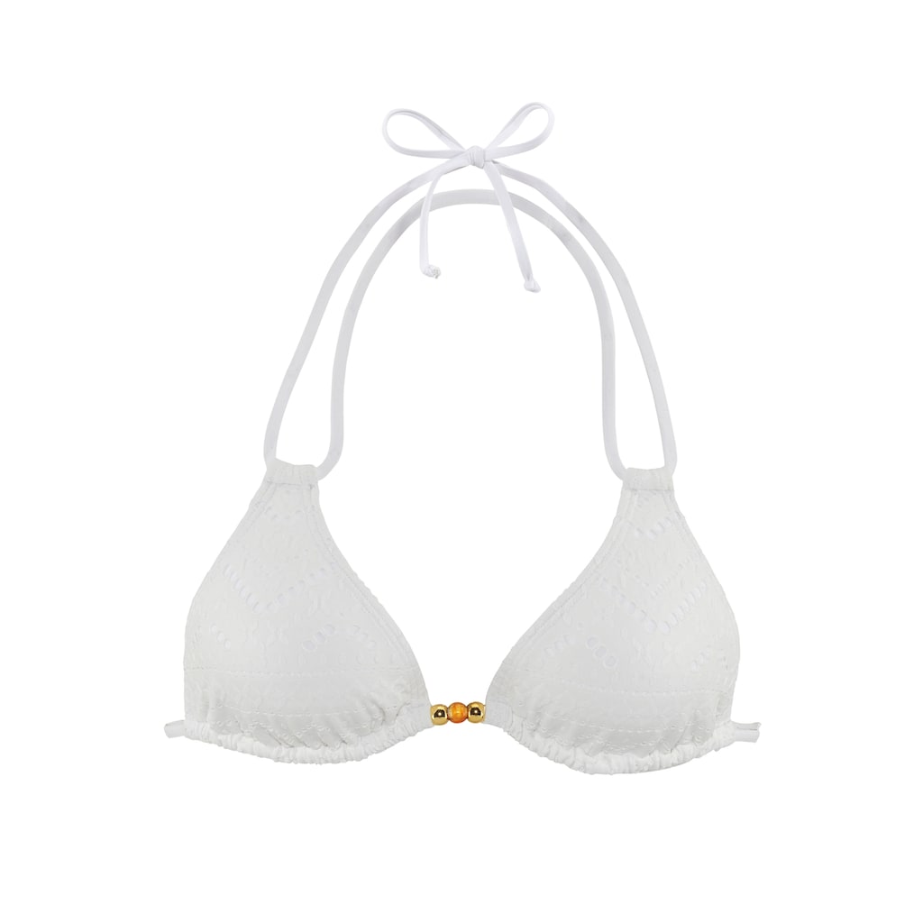 LASCANA Triangel-Bikini-Top »Omara«, mit Lochstickerei