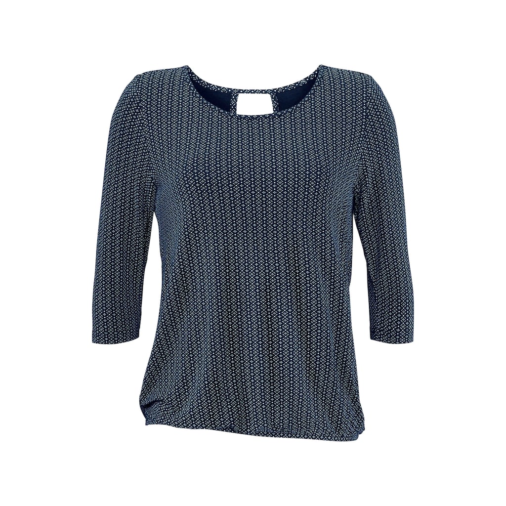 LASCANA 3/4-Arm-Shirt »mit modischem Cut-out«, (2er-Pack), aus weichem Viskose-Stretch