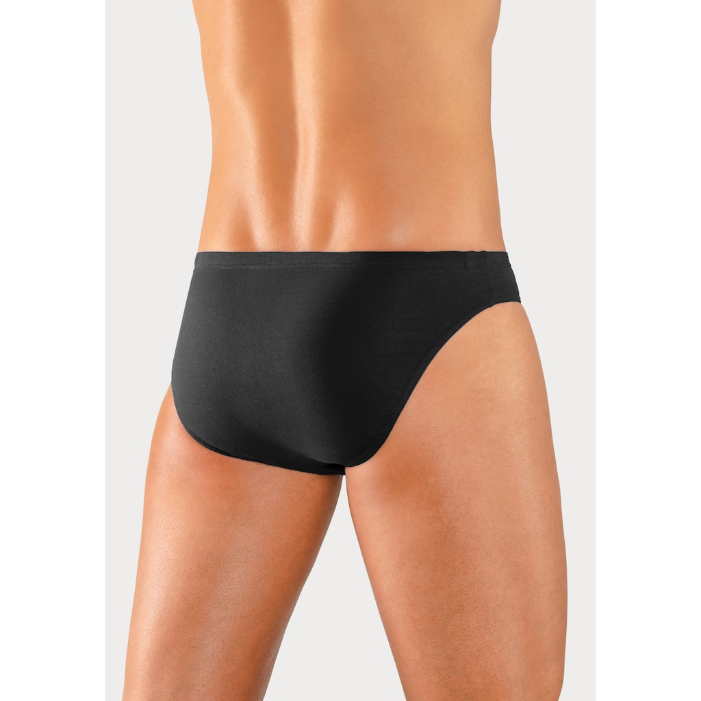 le jogger® Slip, (Packung, 4 St.), schmaler Bund mit Markenlabel