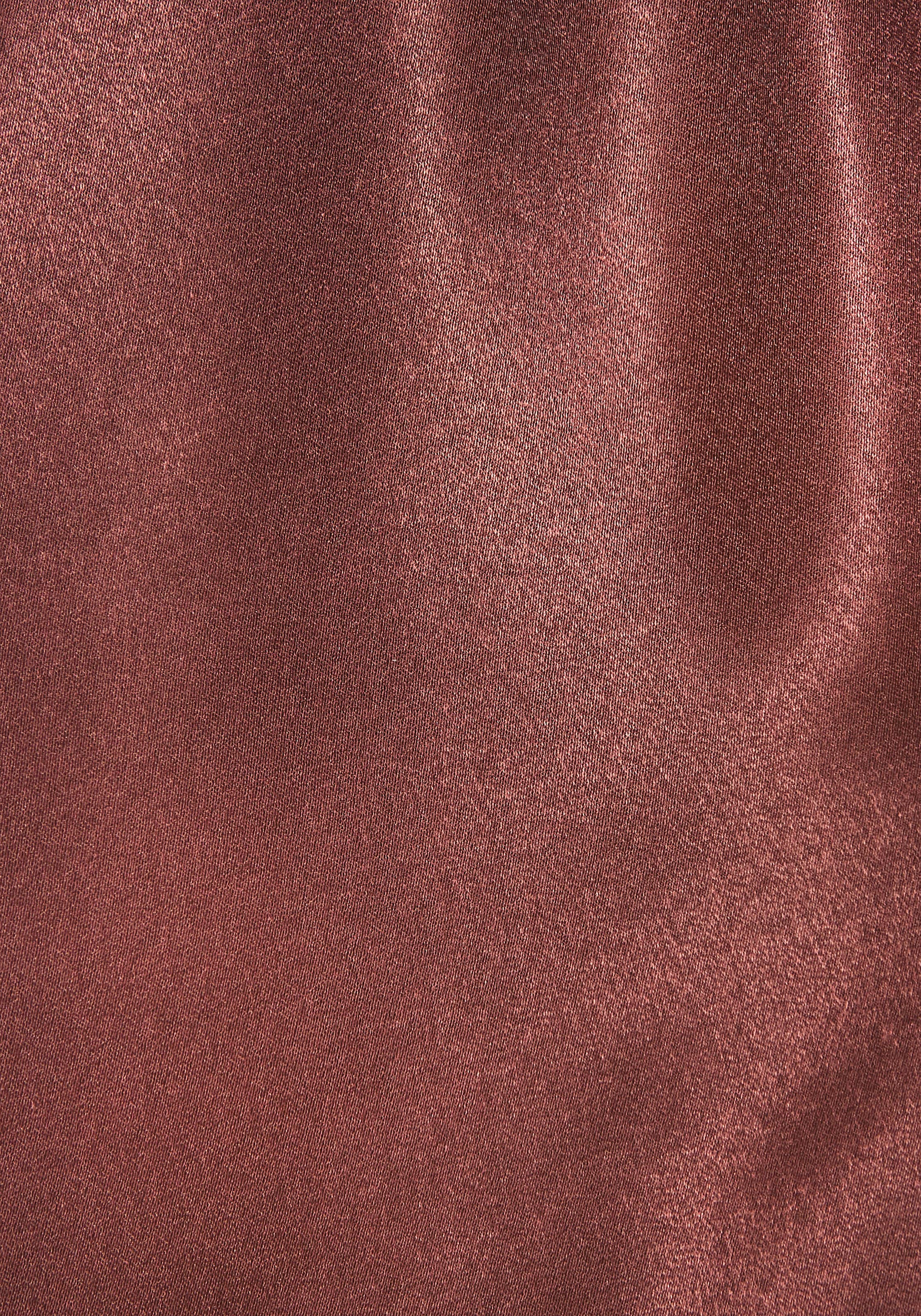 LASCANA Satinbluse mit kurzen Ärmeln, elegant