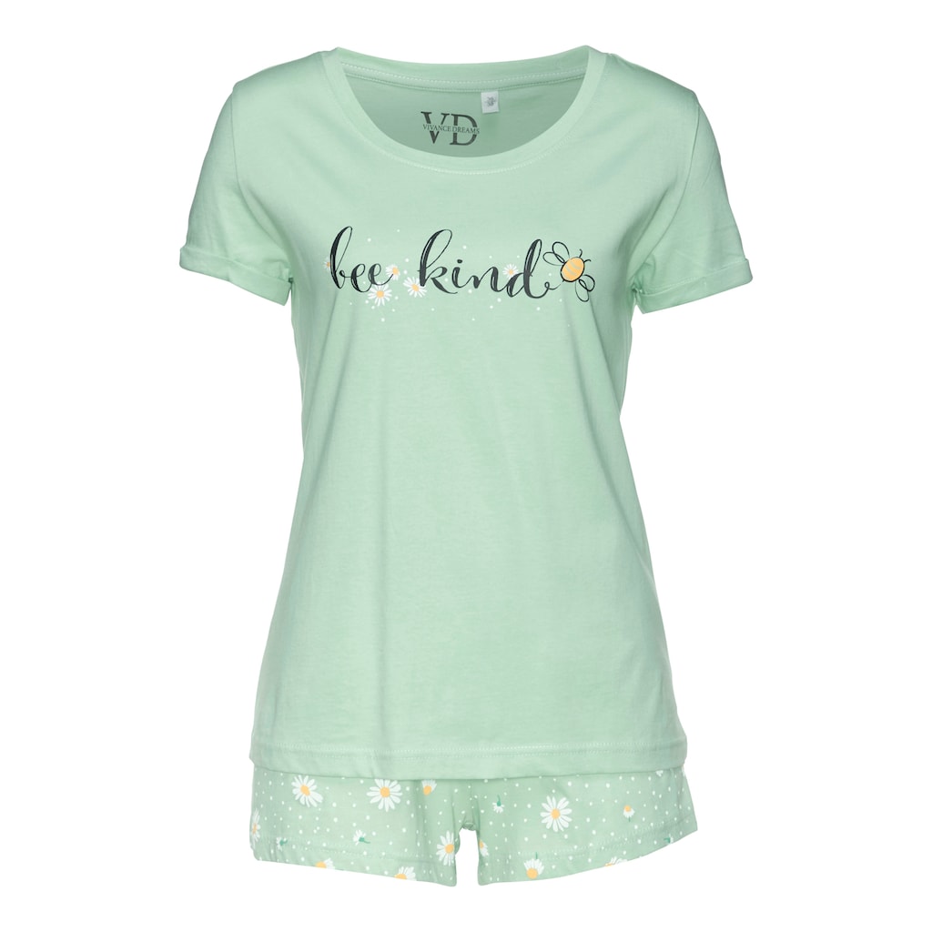 Vivance Dreams Shorty, (2 tlg.), mit Gänseblümchen-Druck
