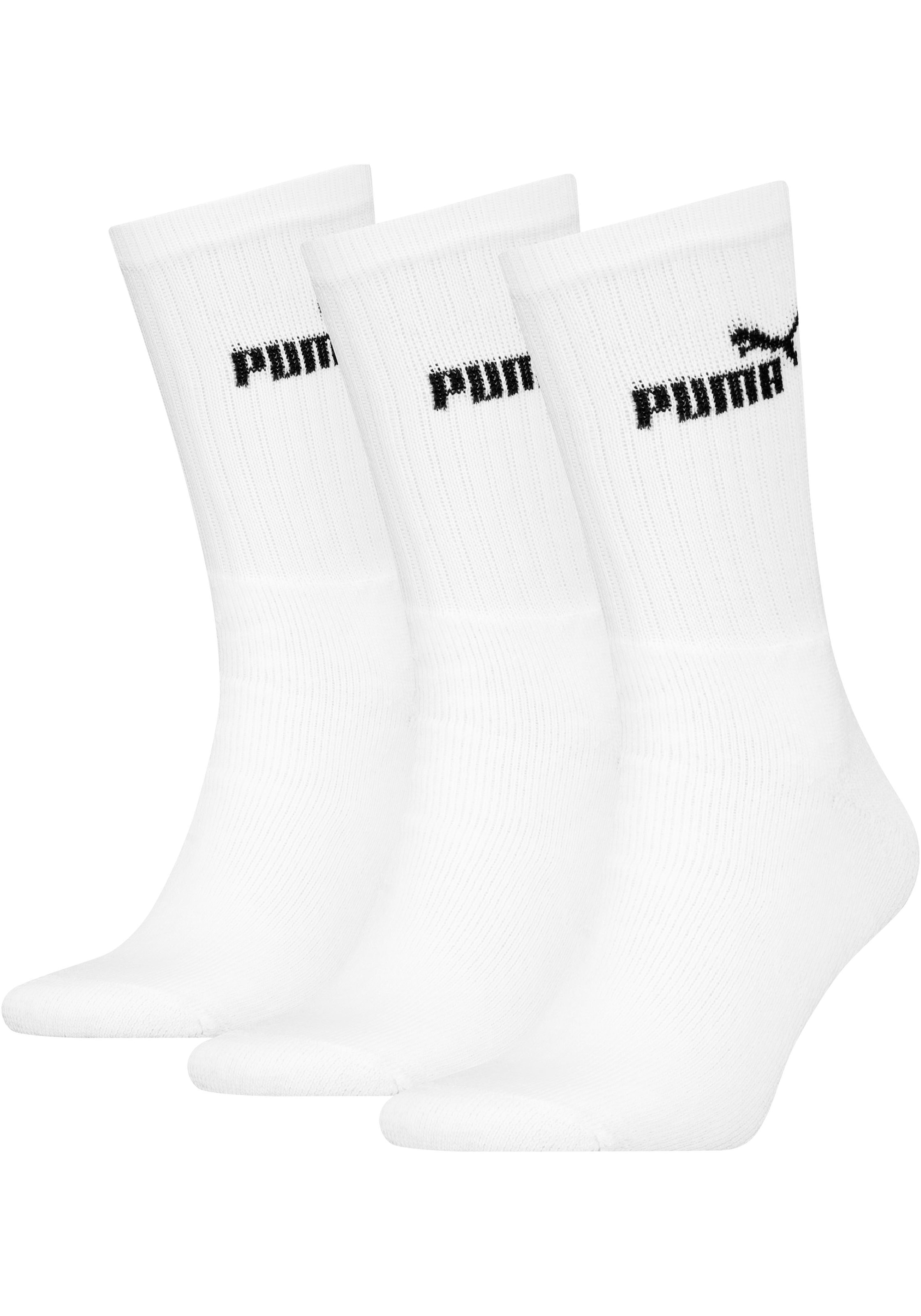 PUMA Freizeitsocken 3 Paar tlg. Atmungsaktiv, feuchtigkeitsregulierend, Stretchanteil