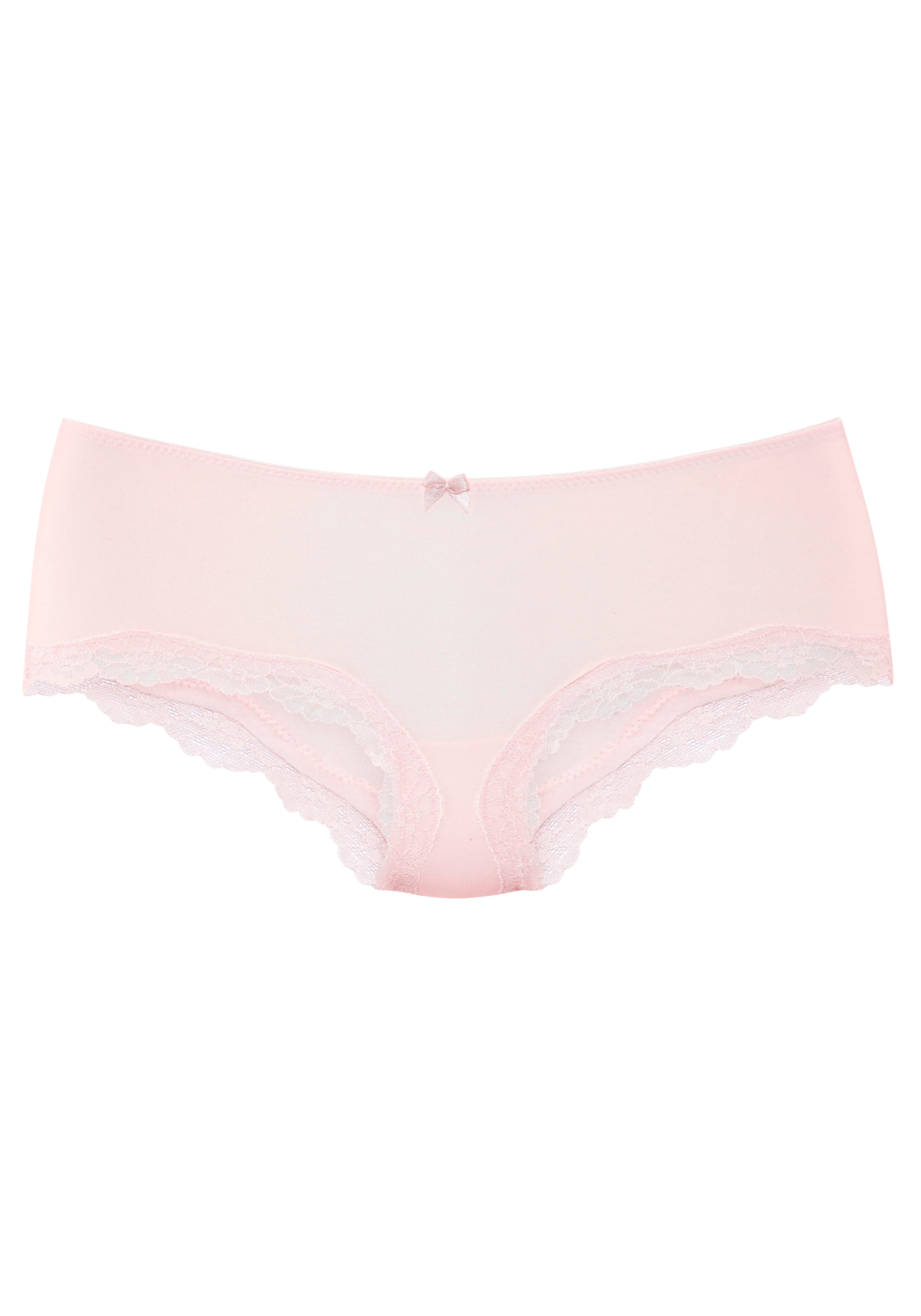 LASCANA Panty 3er-Pack,  aus elastischer Baumwolle mit zarter Spitze