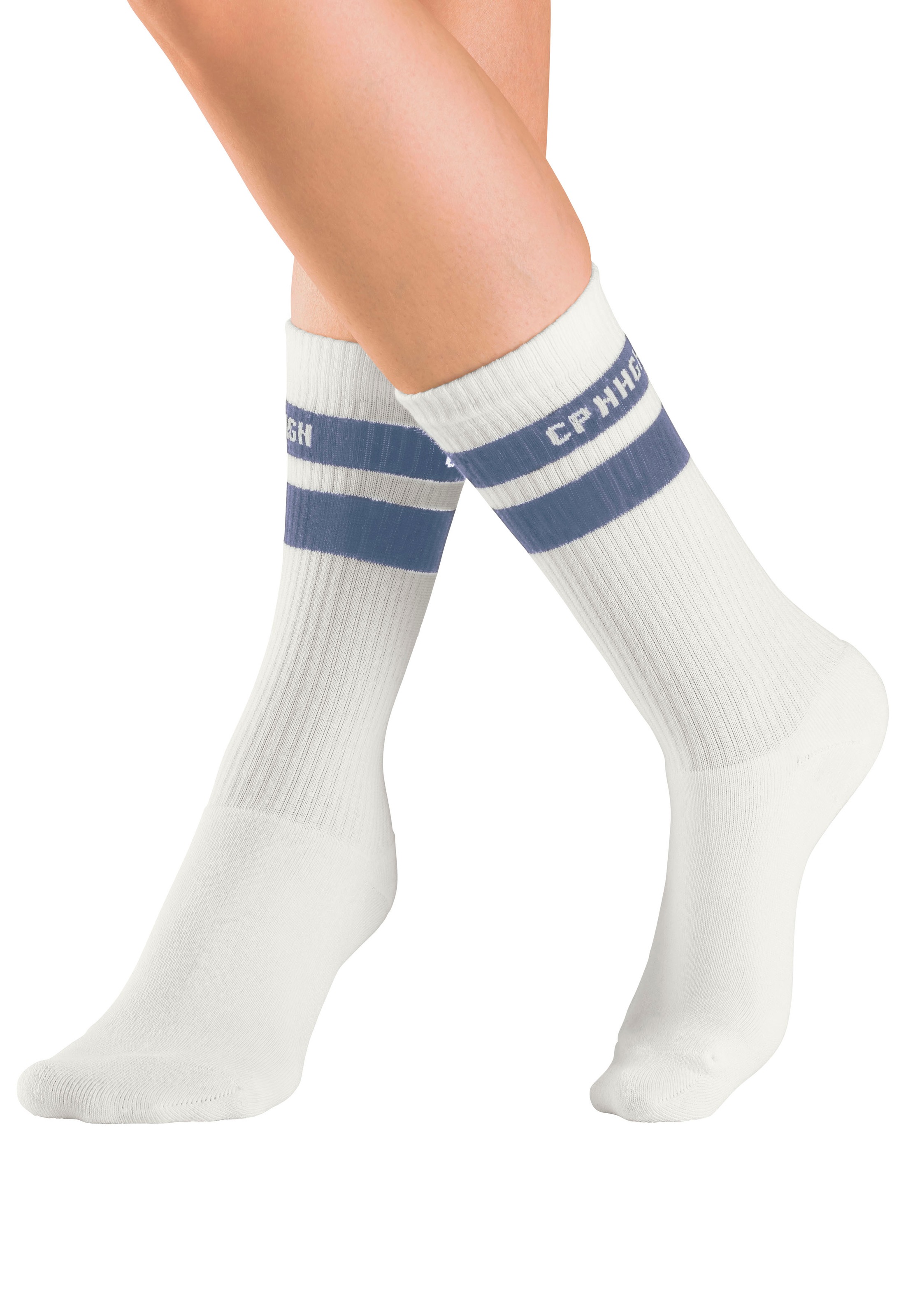 Copenhagen Studios Tennissocken, (Packung, 3 Paar), mit Streifendesign und Vollfrottee
