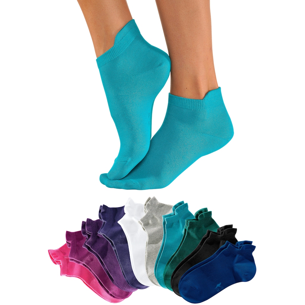 KangaROOS Sneakersocken, (Packung, 10 Paar), mit erhöhtem Bündchen