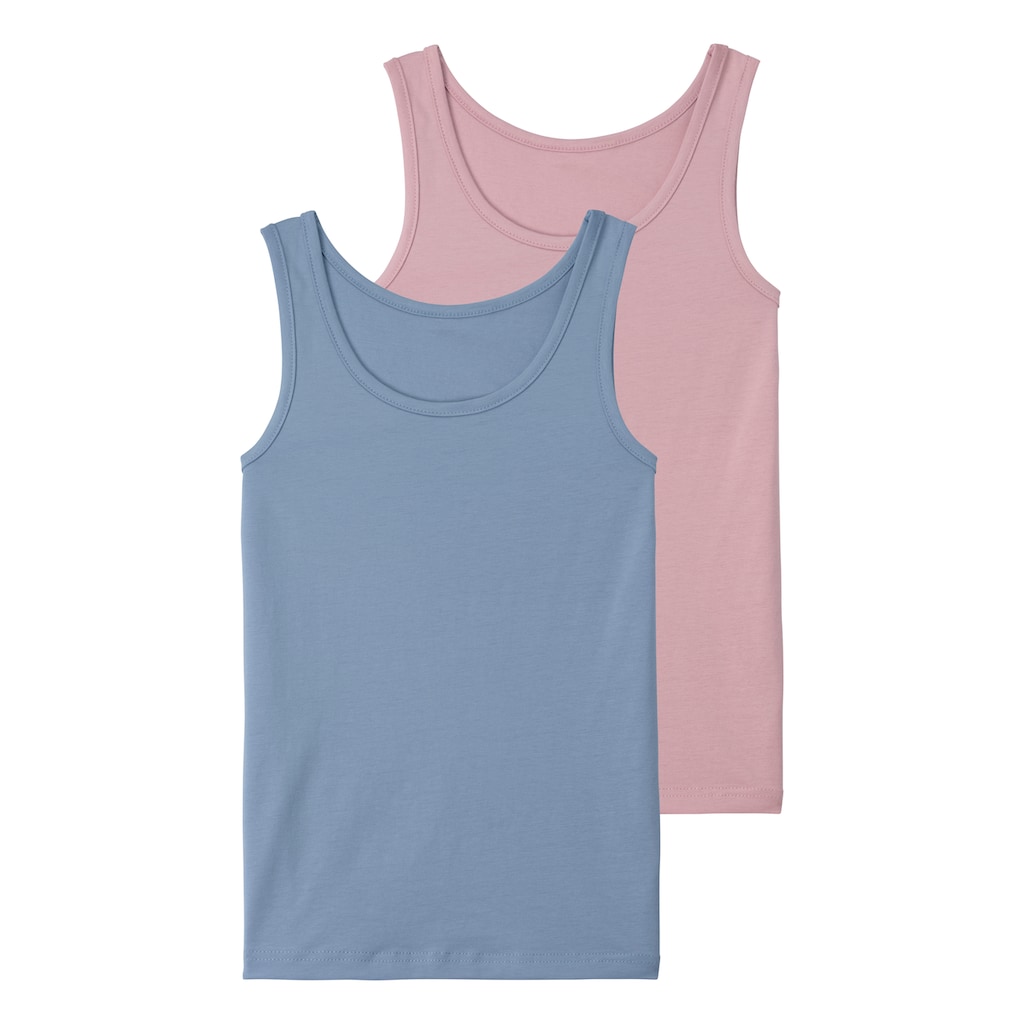 Vivance Unterhemd, (Packung, 2 St.), in schlichtem Design, Tanktop, Unterziehshirt