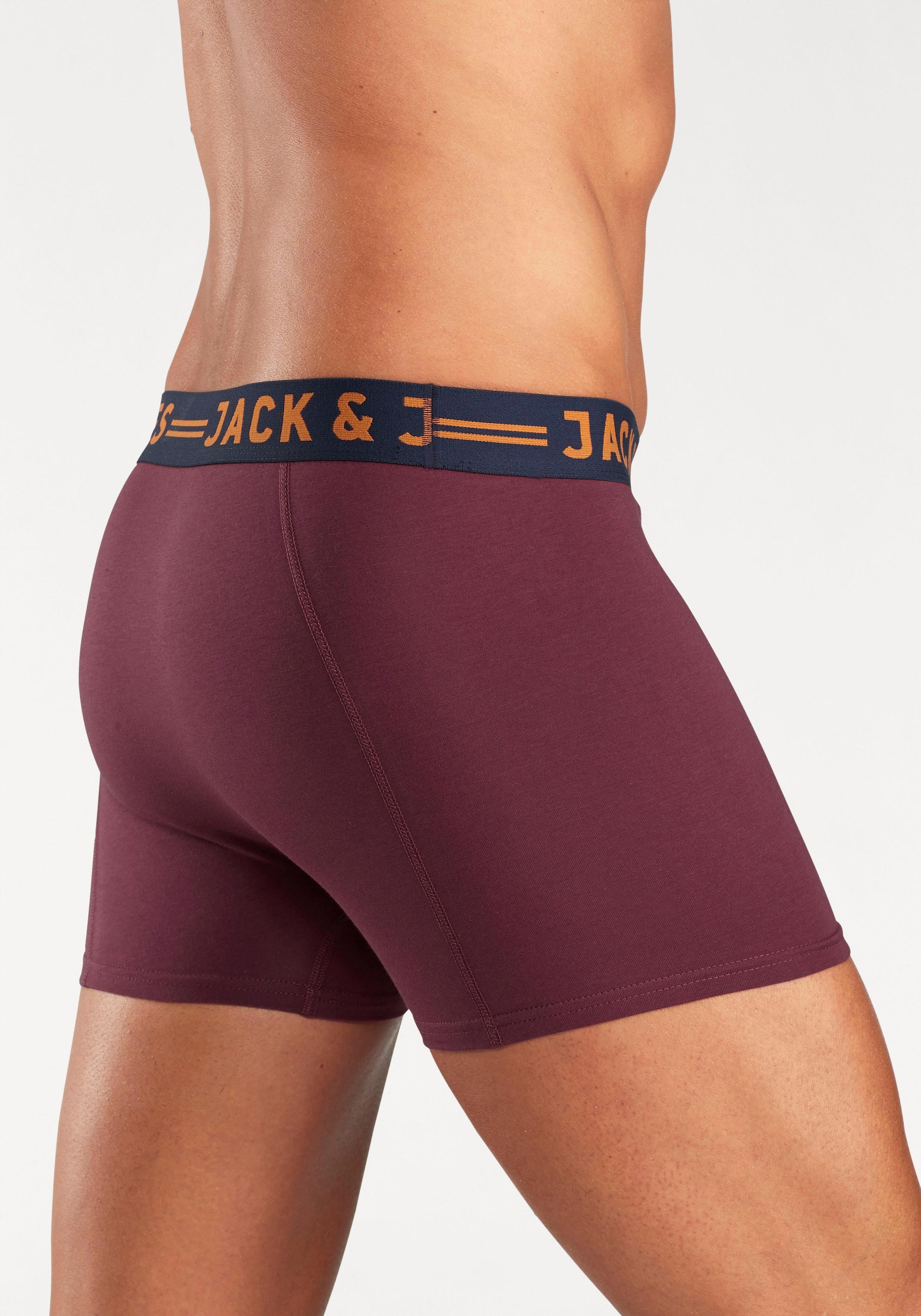 Jack & Jones Boxer »JAC Lichfield Trunks« Packung, 3 cuis mit kontrastfarbigem Bund