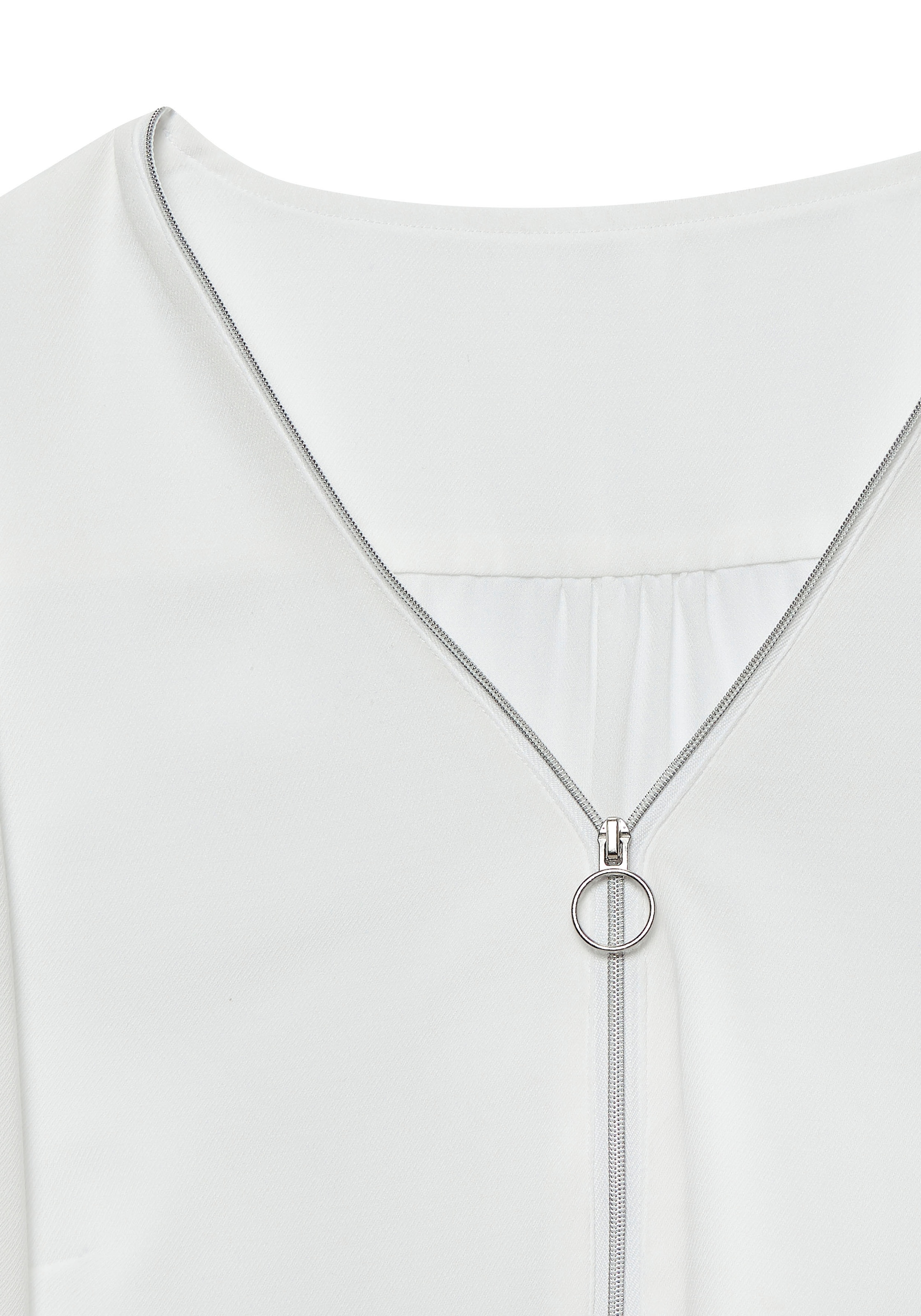 LASCANA Langarmbluse, mit Reissverschlussdetail, elegante Damenbluse