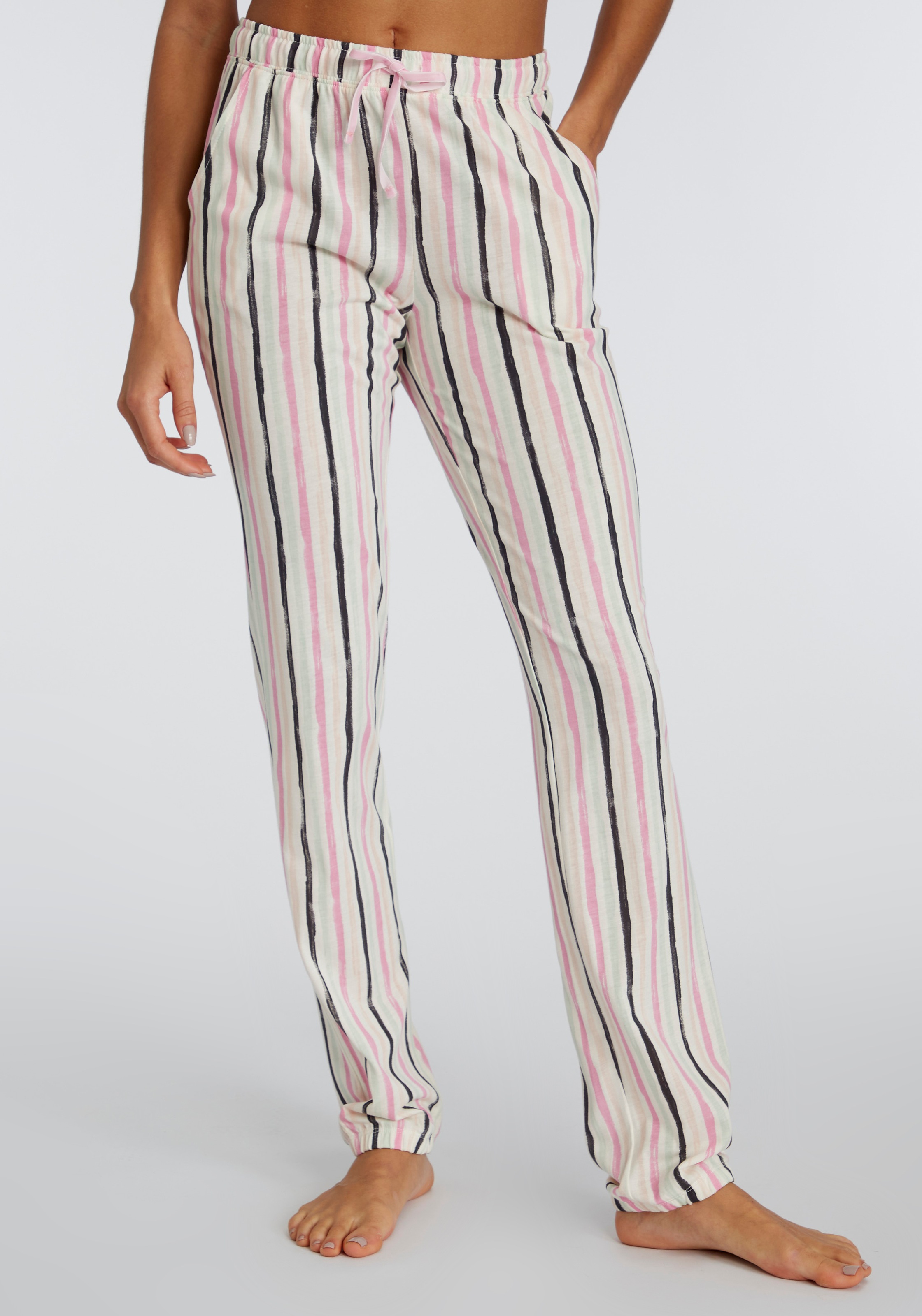 Vivance Dreams Pyjamahose mit Aquarell-Muster