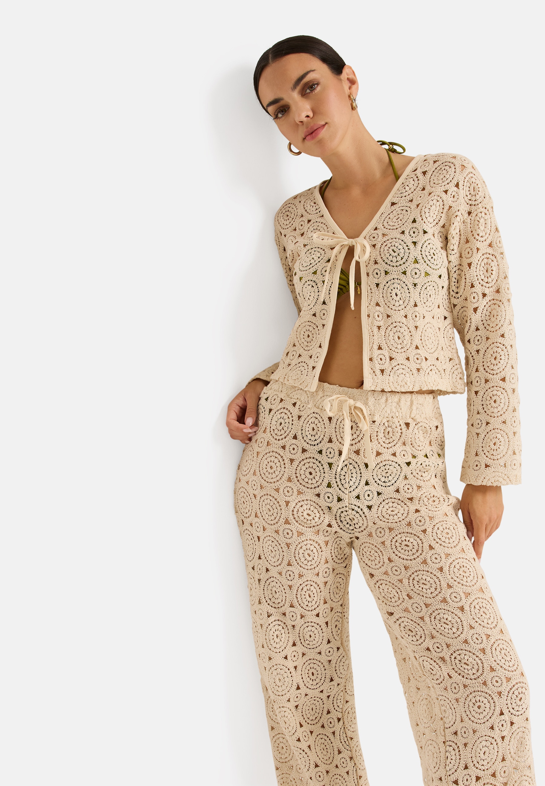 LSCN by LASCANA Strickjacke aus Häkelspitze
