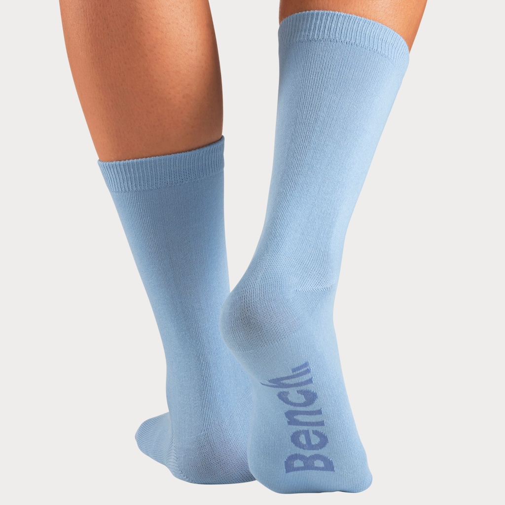Bench. Basicsocken, (Dose, 4 Paar), mit farbigen Innenbündchen